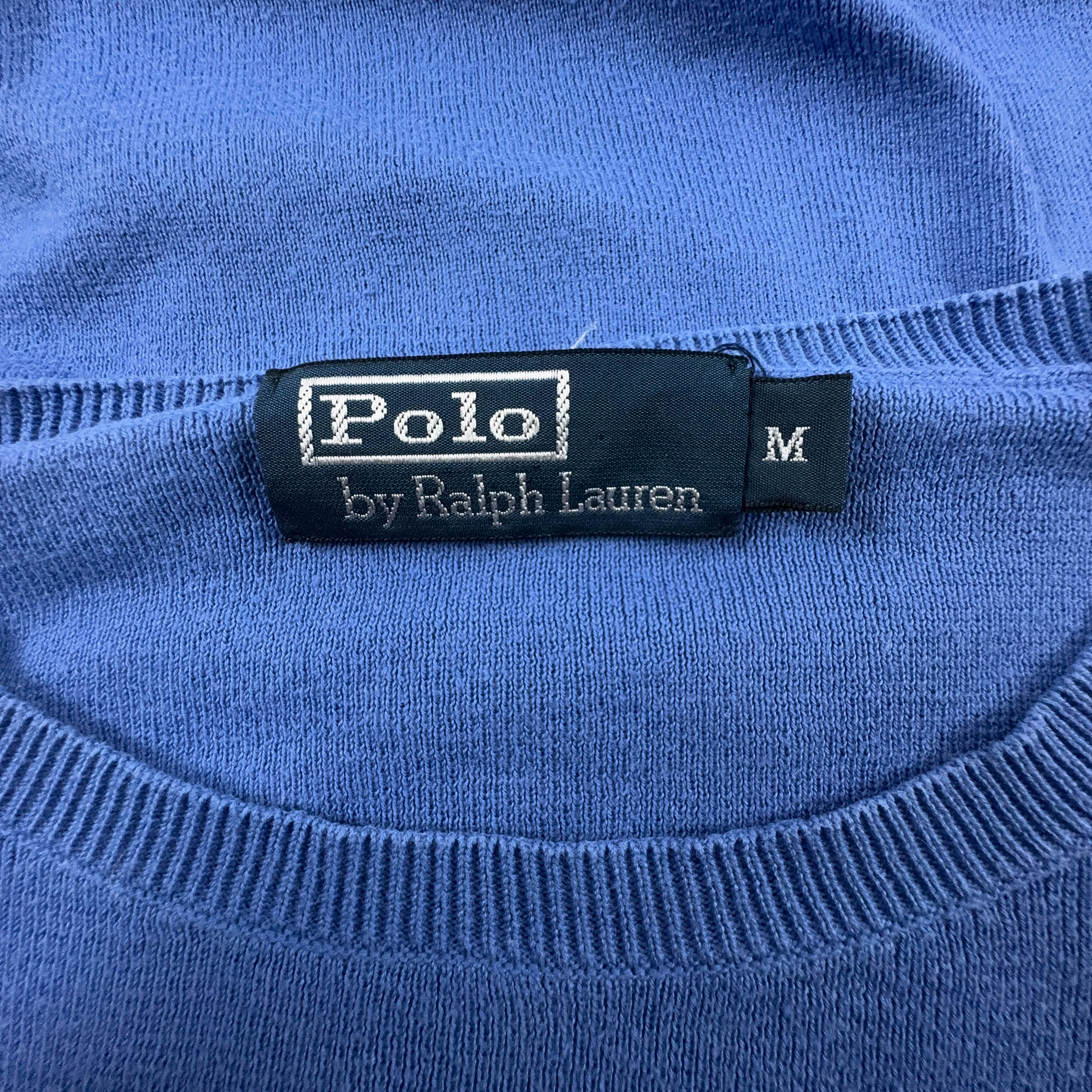 Maglione leggero Ralph Lauren azzurro a girocollo - Taglia M uomo