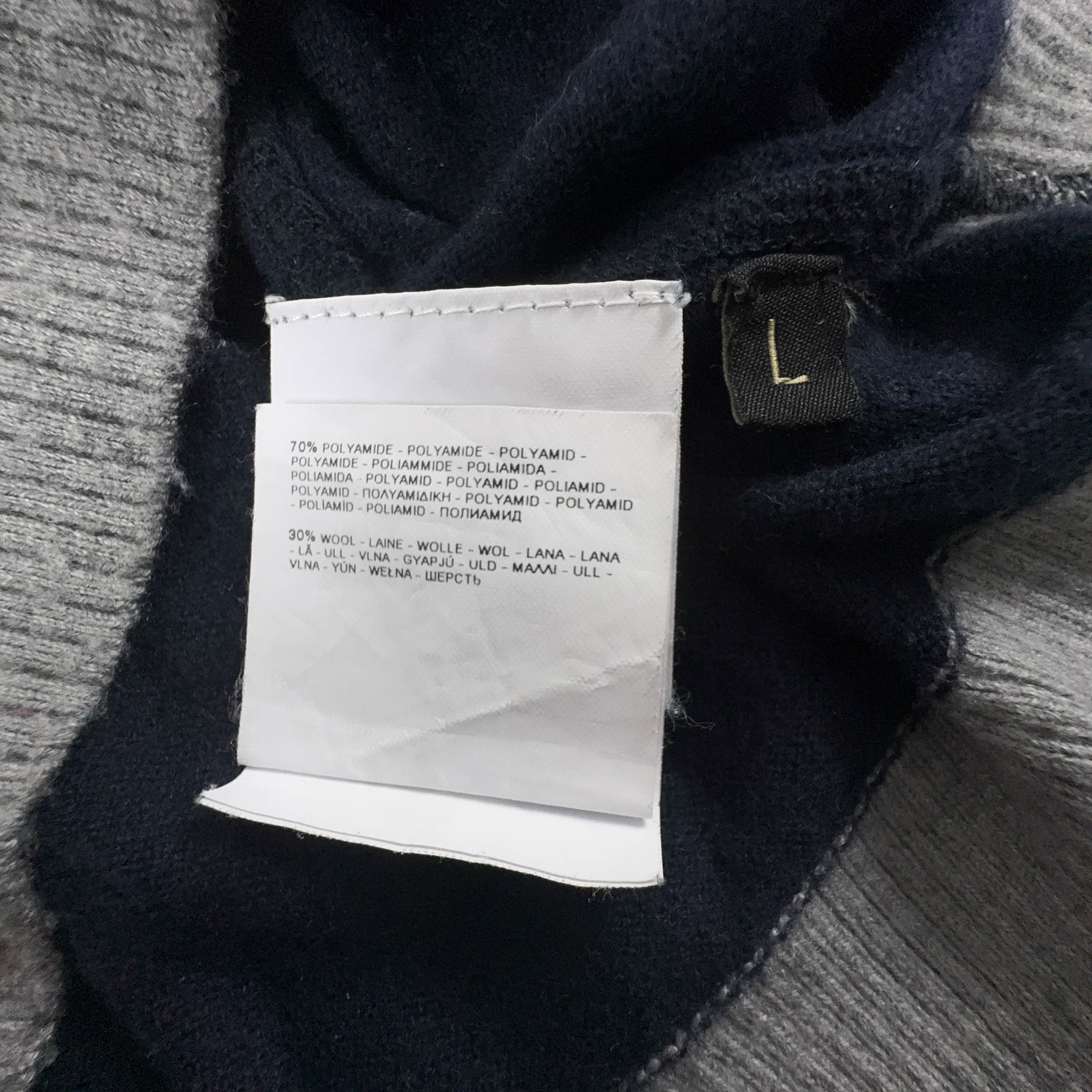 Maglione leggero Napapijri blu scuro a girocollo 30% lana - Taglia M uomo