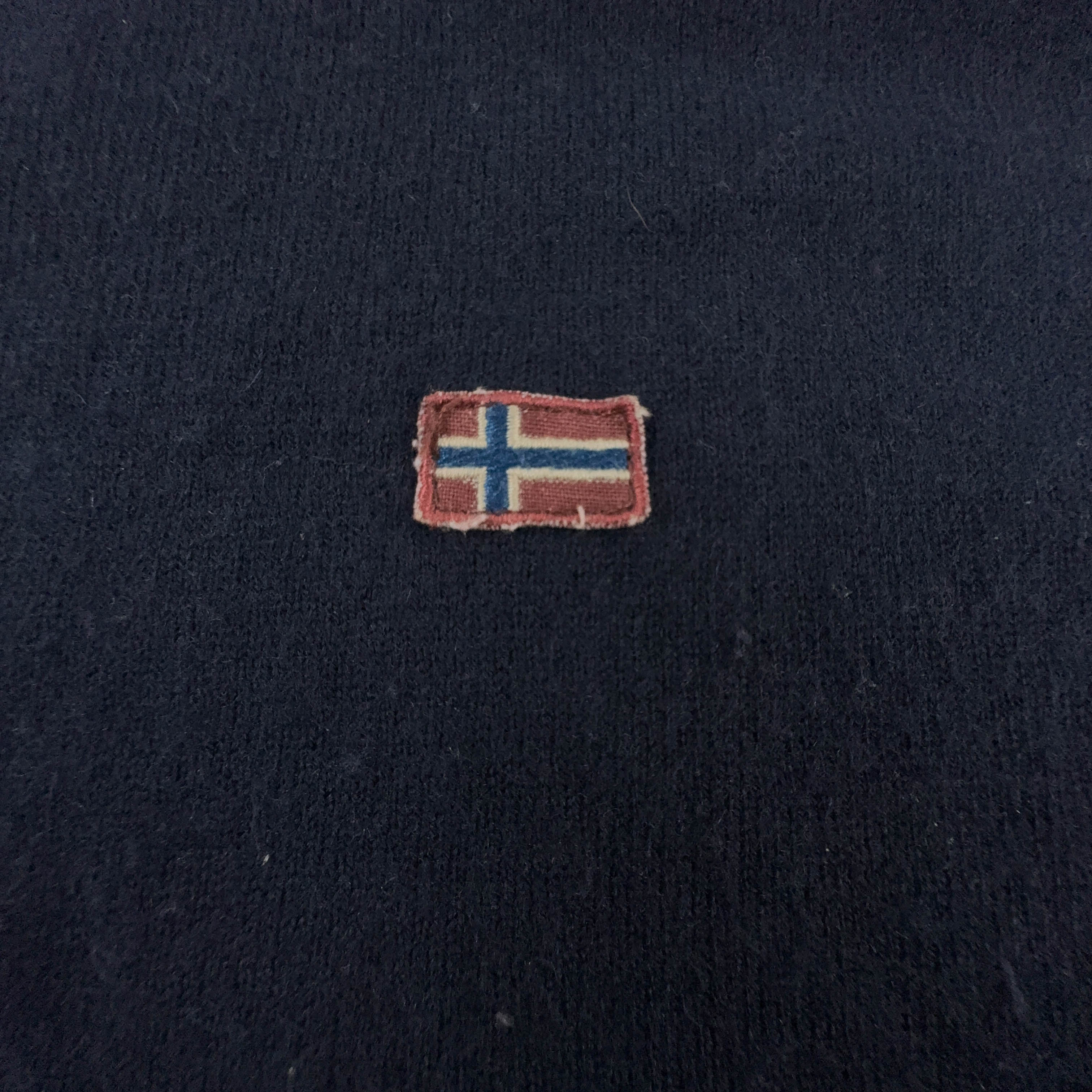 Maglione leggero Napapijri blu scuro a girocollo 30% lana - Taglia M uomo