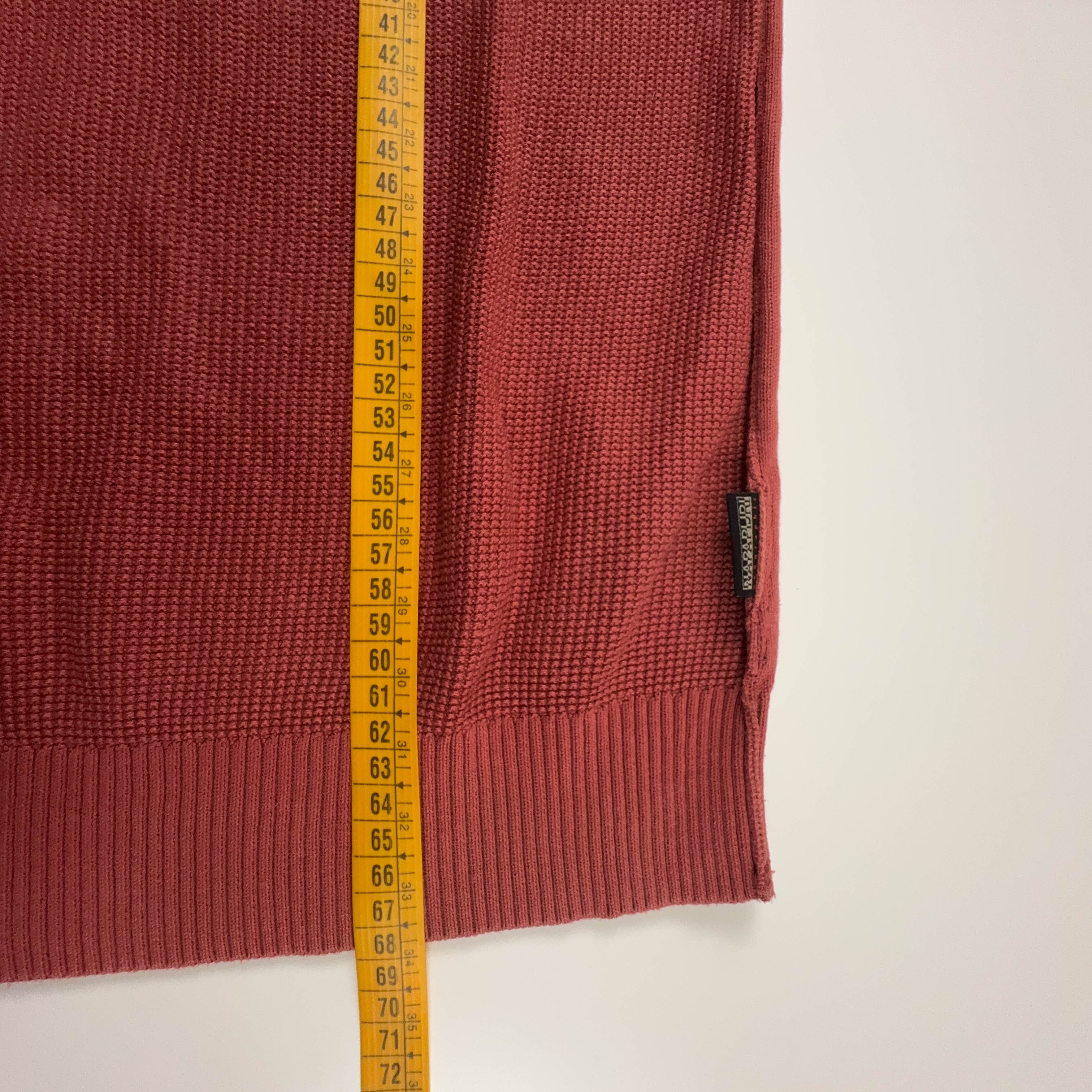 Maglione leggero Napapijri rosso a girocollo cotone - Taglia L uomo