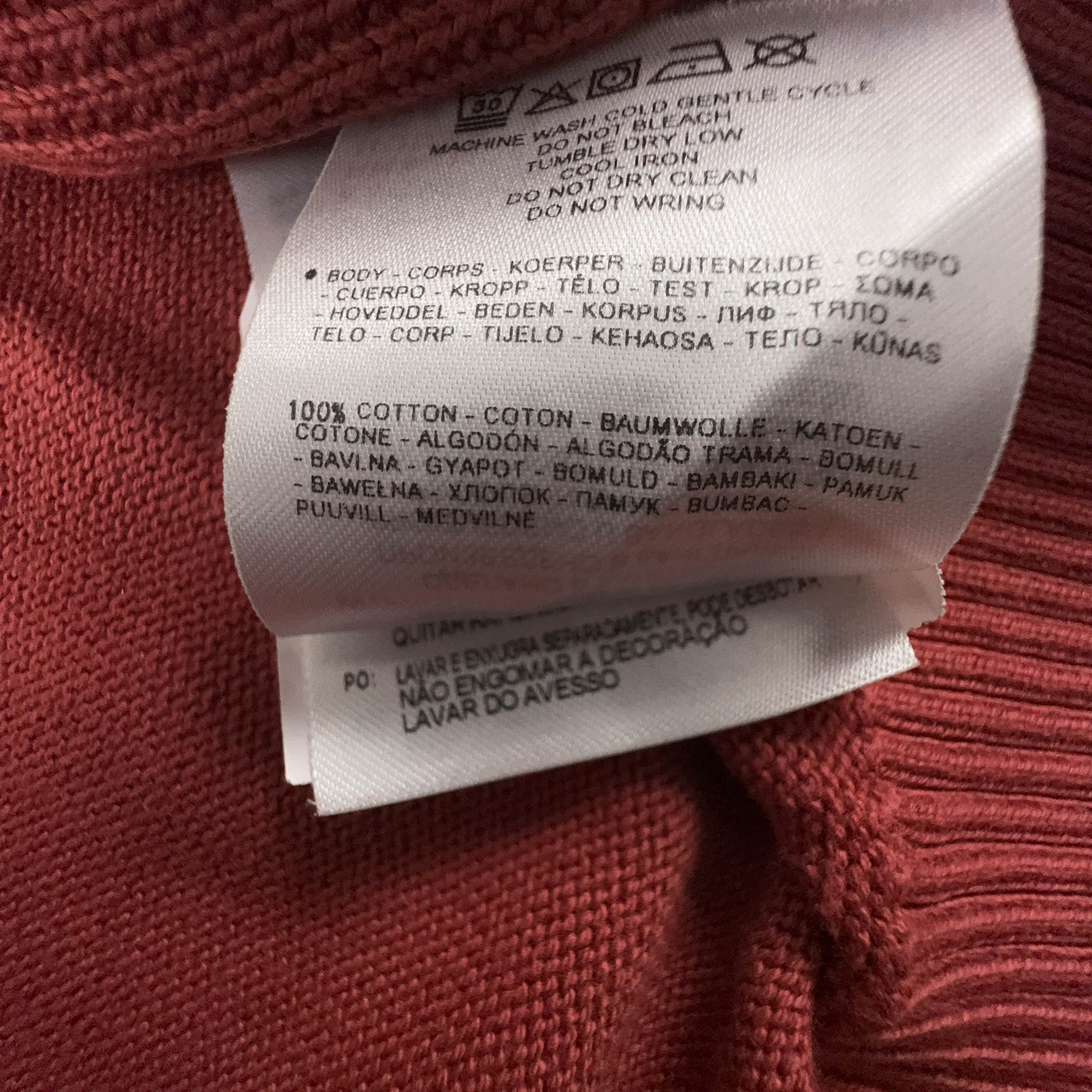 Maglione leggero Napapijri rosso a girocollo cotone - Taglia L uomo