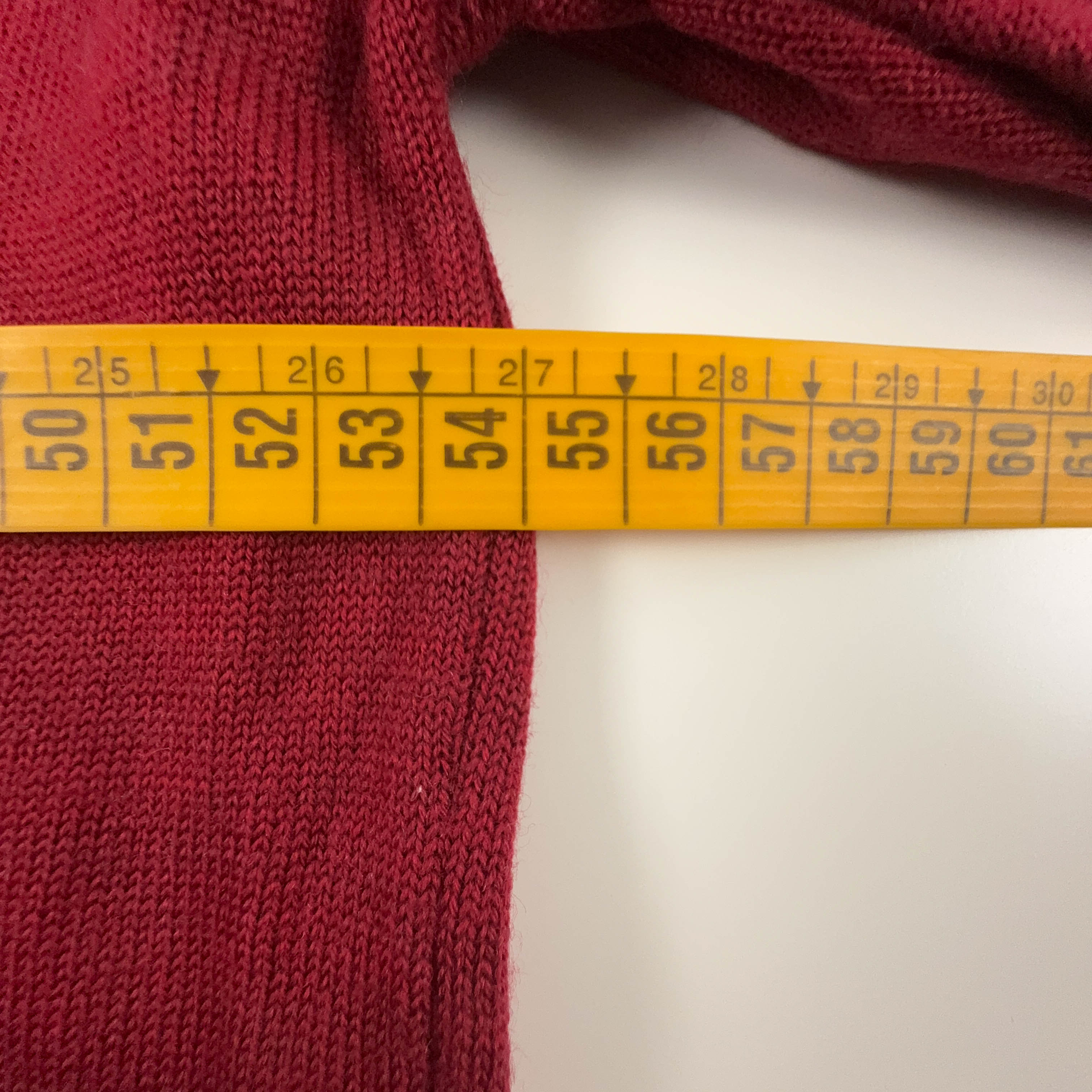 Maglione leggero Lacoste rosso con scollo a V 100% lana vergine - Taglia 4 uomo