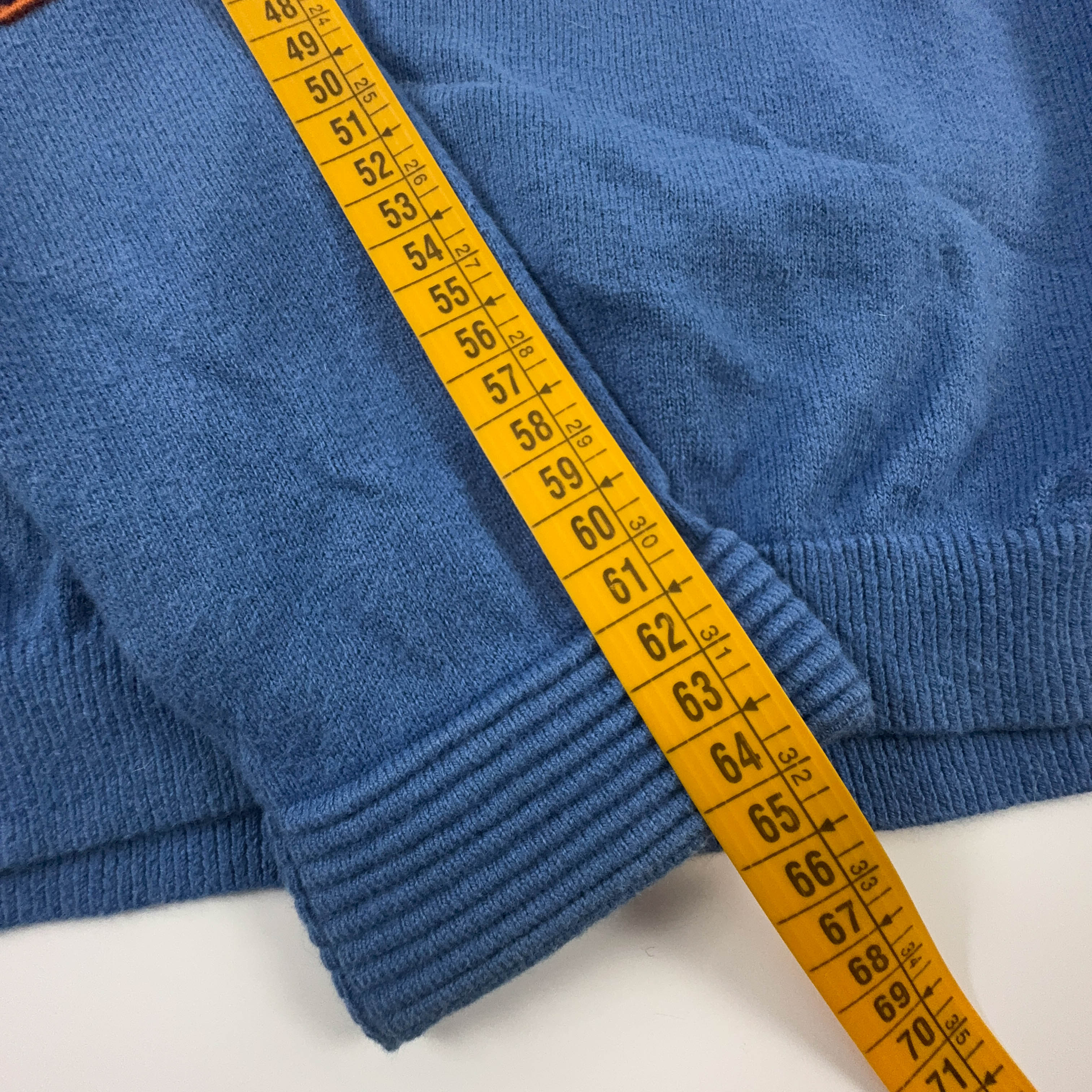 Maglione leggero Napapijri blu con scollo a v 90% cotone - Taglia M uomo