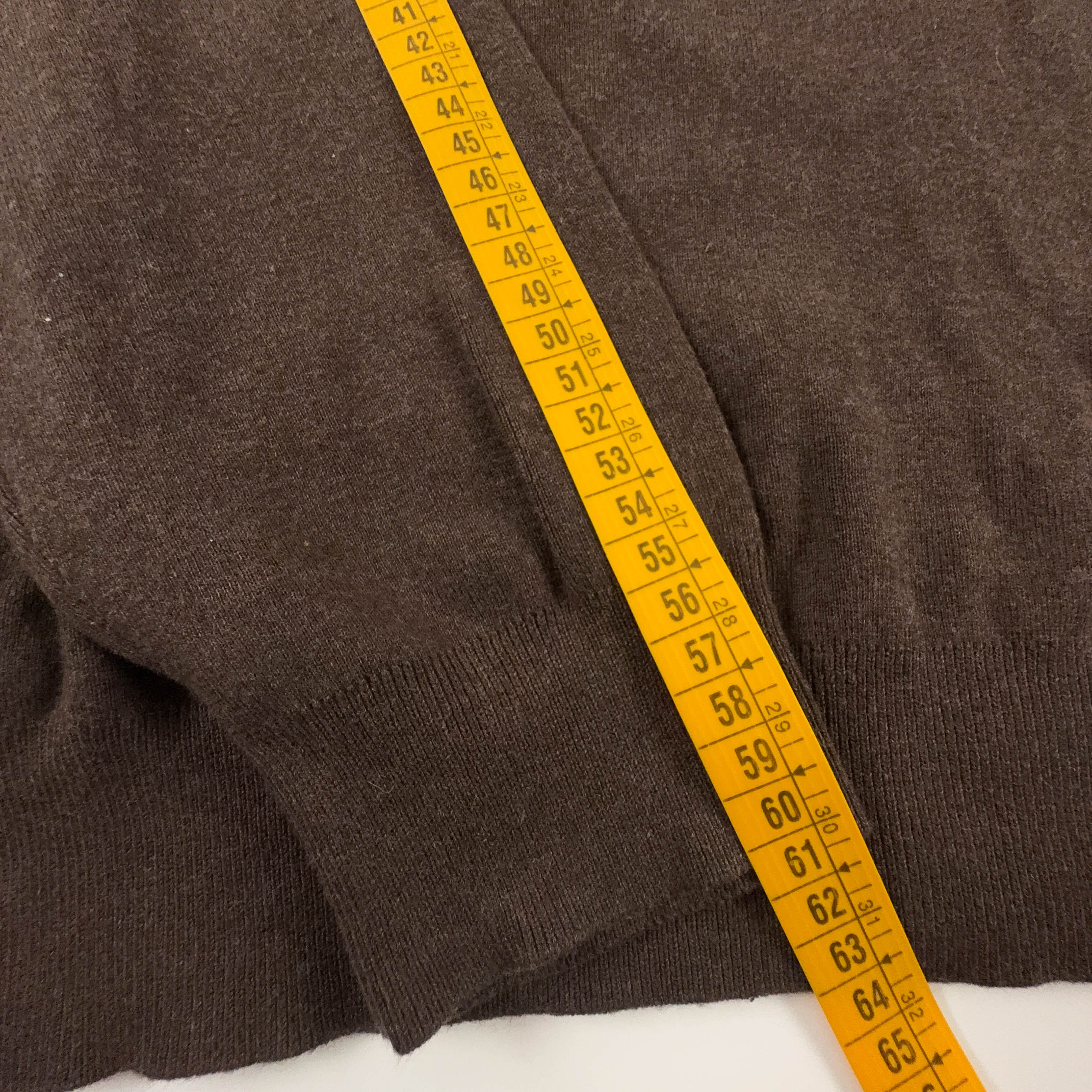 Maglione leggero Ralph Lauren marrone con scollo a V in cotone pima - Taglia L/XL uomo