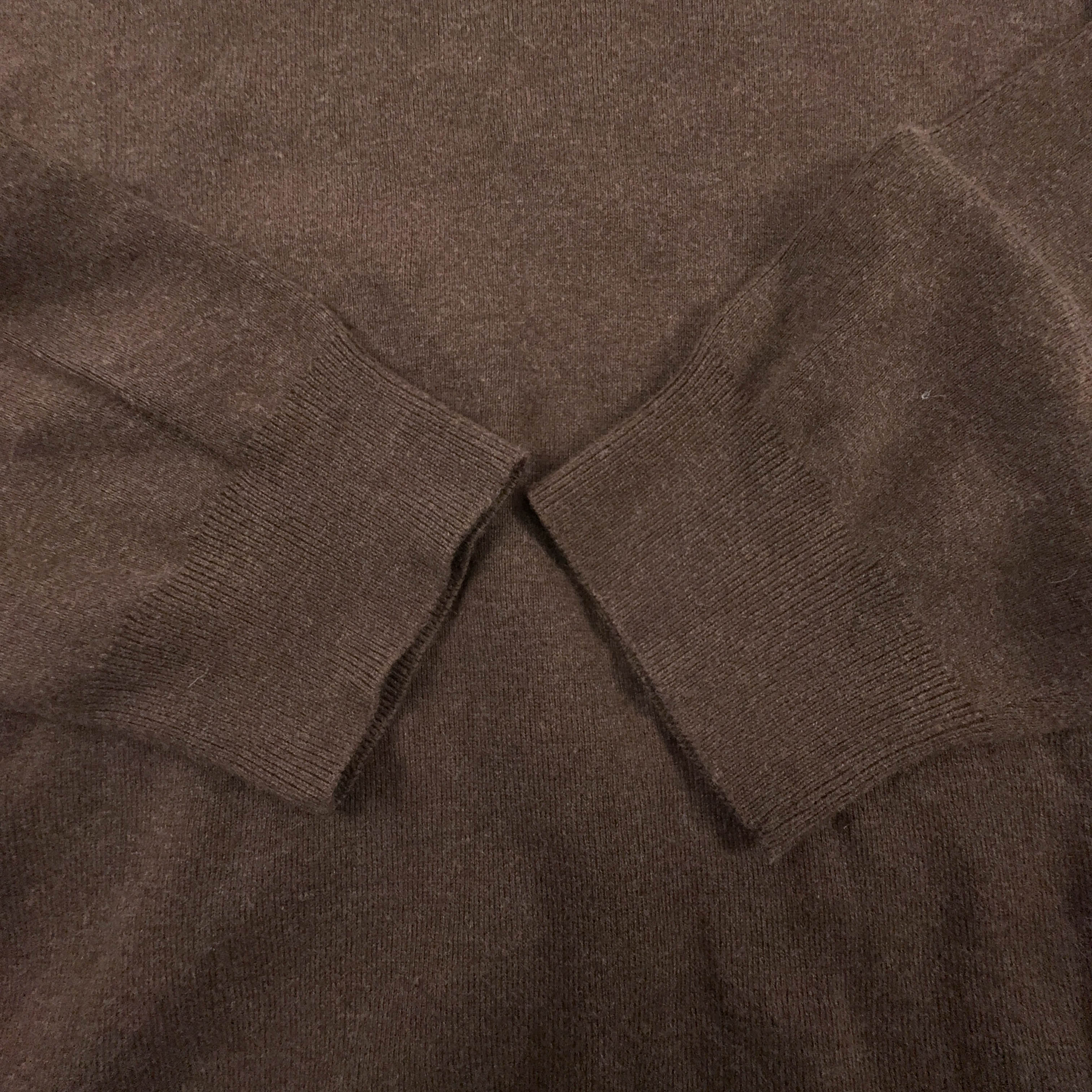 Maglione leggero Ralph Lauren marrone con scollo a V in cotone pima - Taglia L/XL uomo