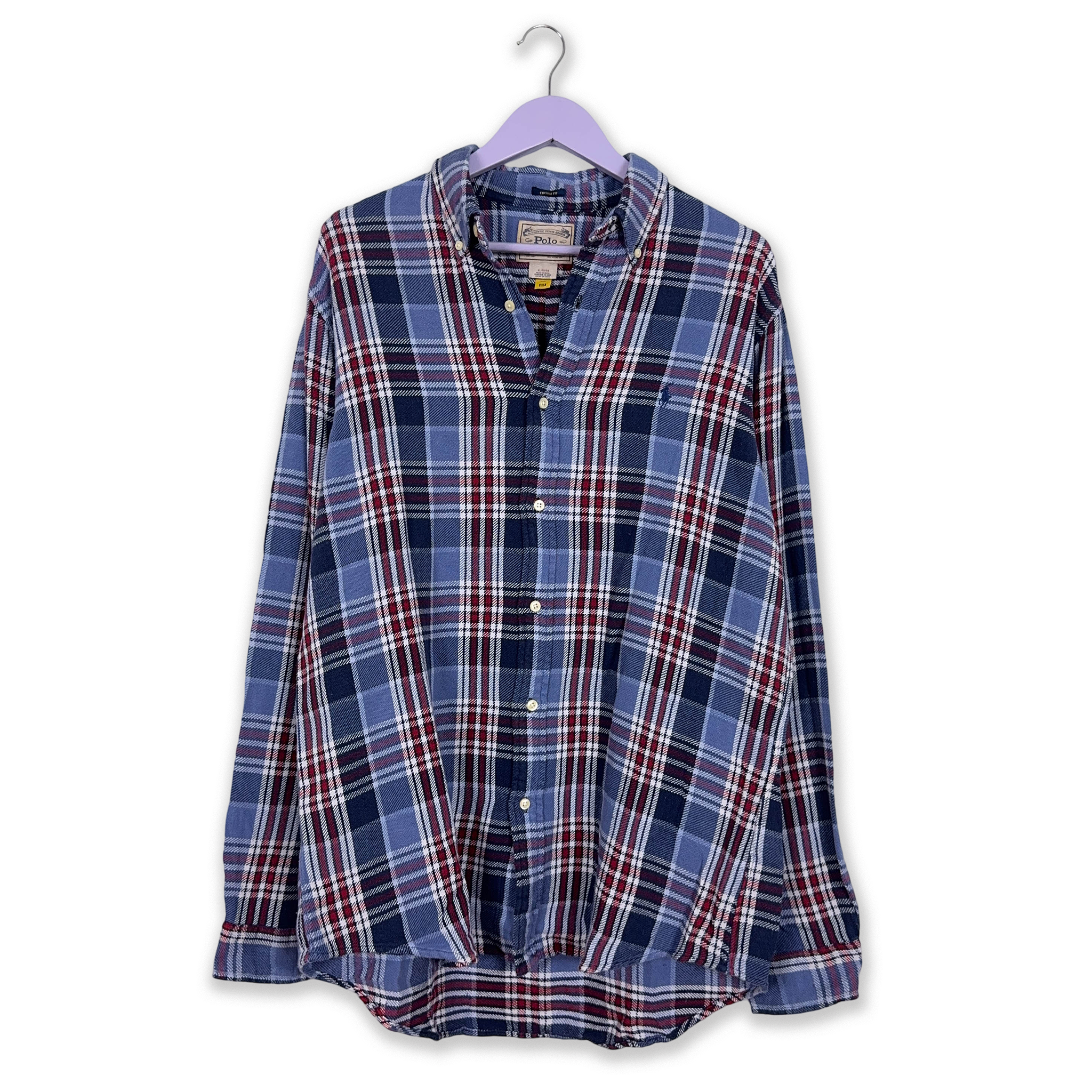 Camicia Ralph Lauren a quadri blu e rossa - Taglia XL uomo
