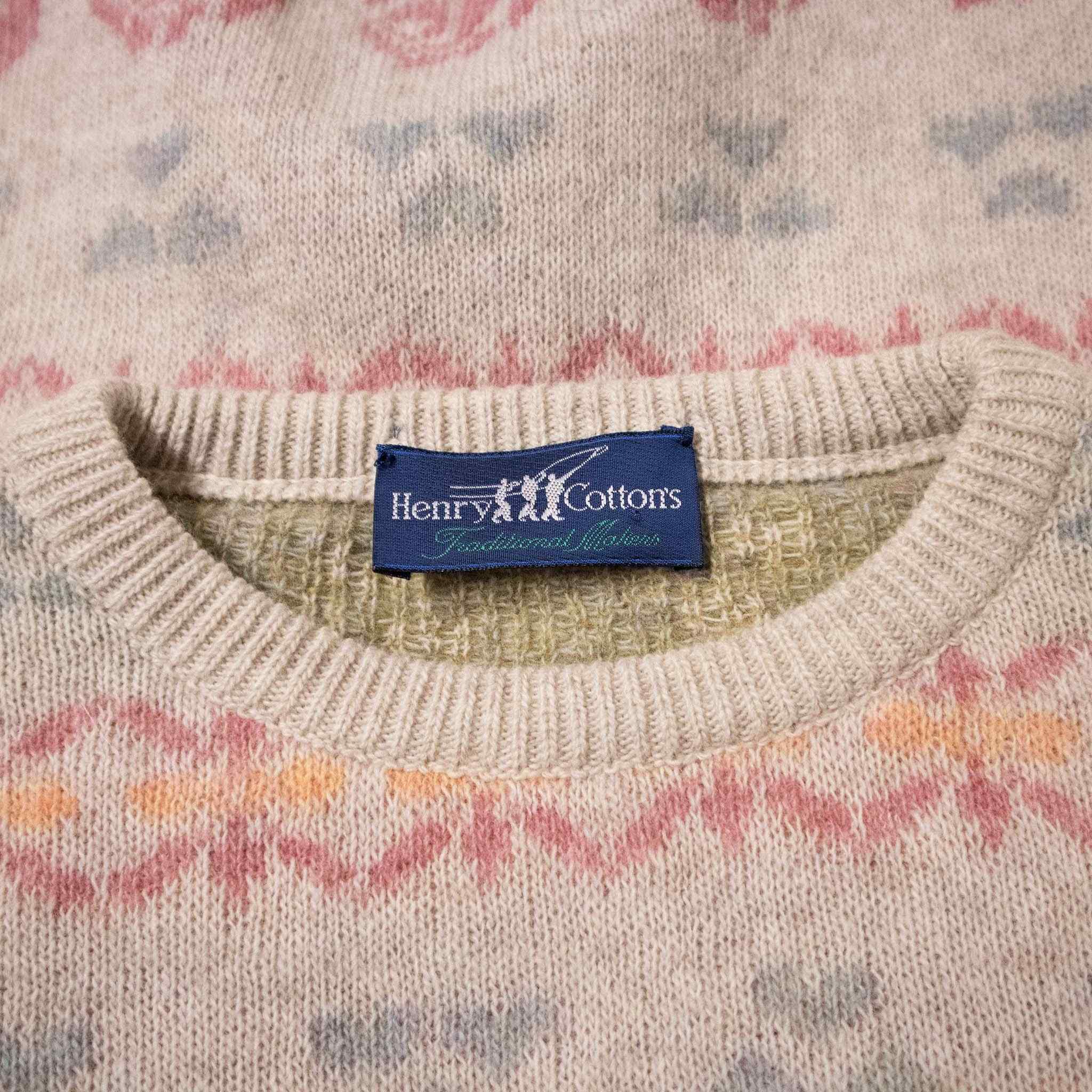 Henry Cotton's Vintage 100% wool sweater - Size XL