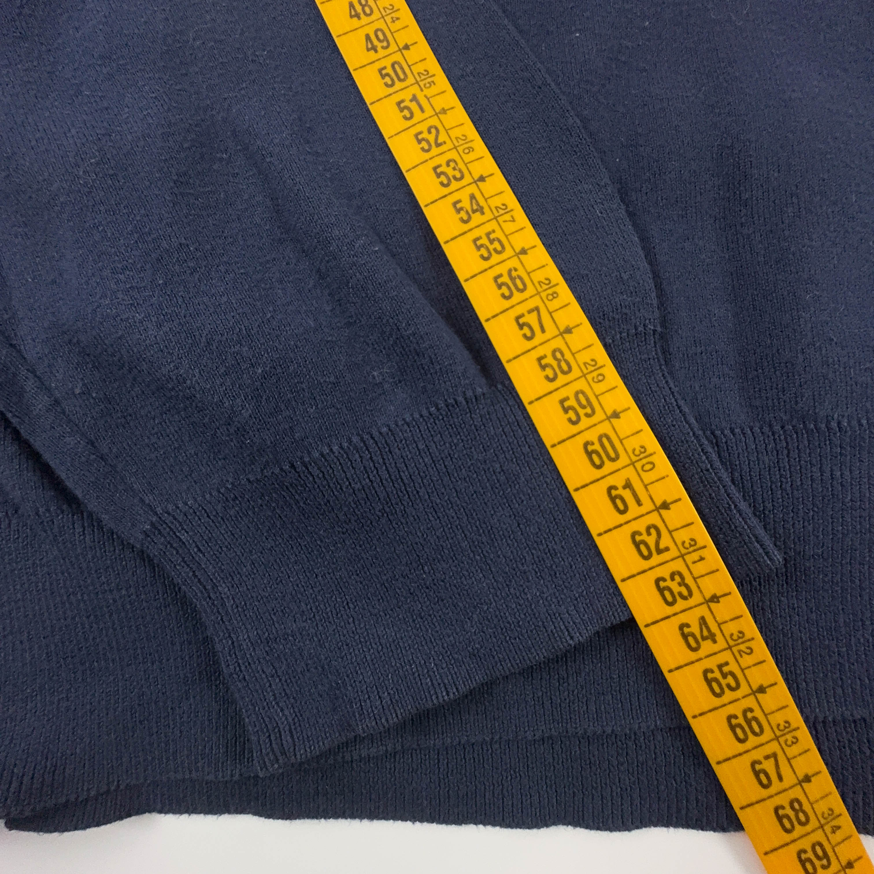 Maglione leggero Ralph Lauren blu scuro con scollo a V in cotone pima - Taglia XL/XXL uomo