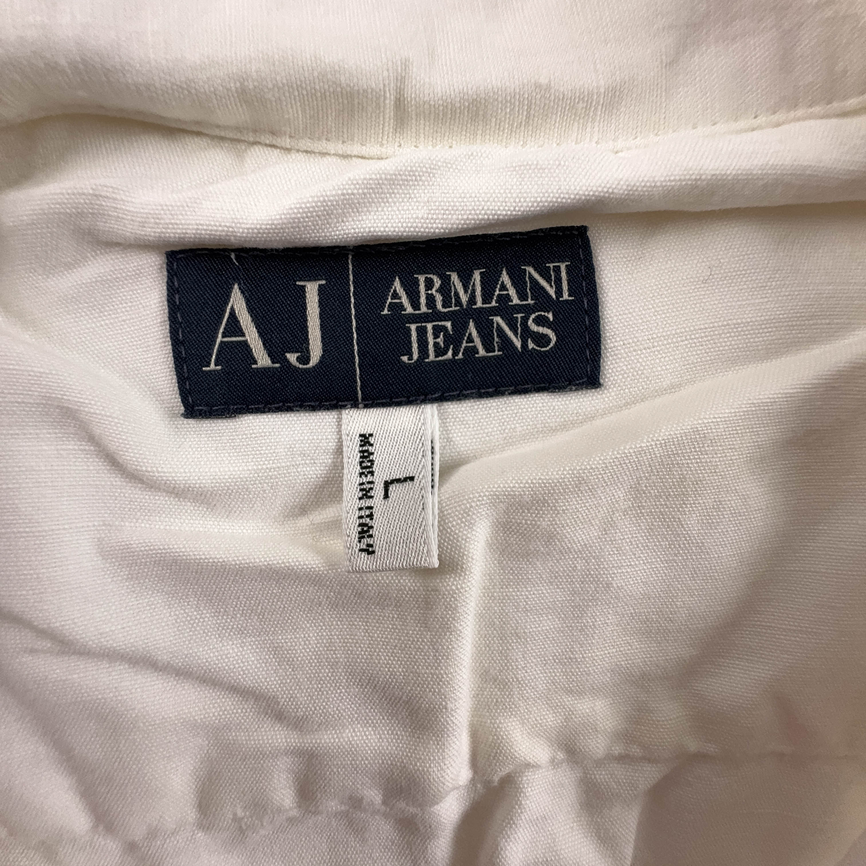 Camicia Armani bianca tinta unita - Taglia L uomo