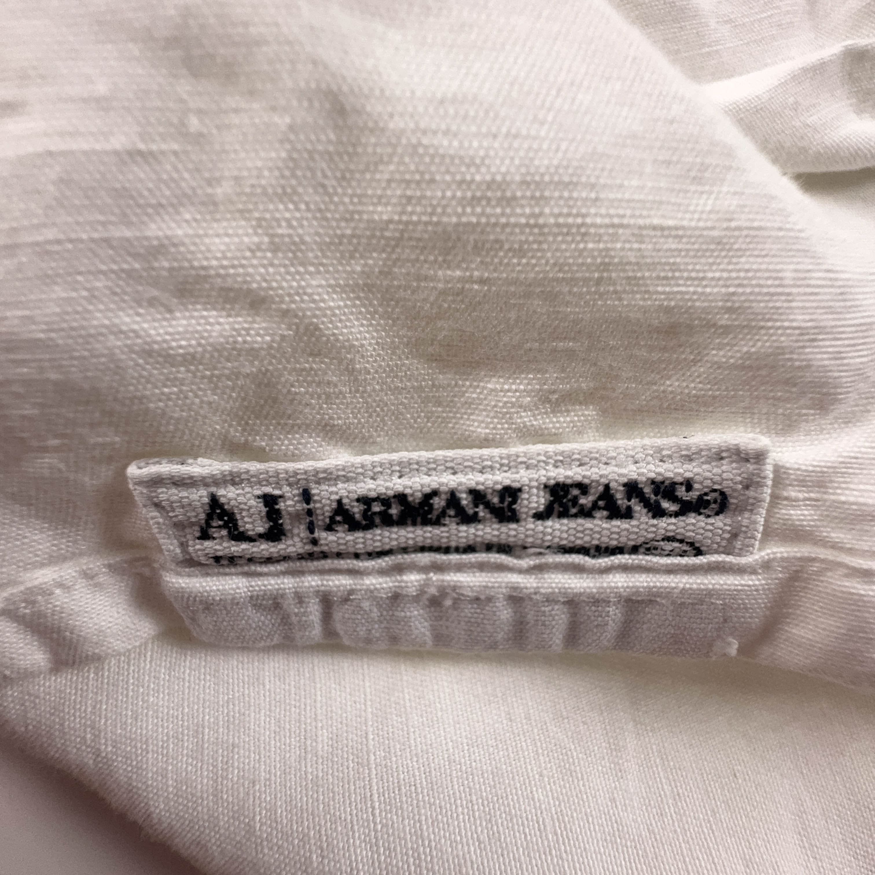 Camicia Armani bianca tinta unita - Taglia L uomo