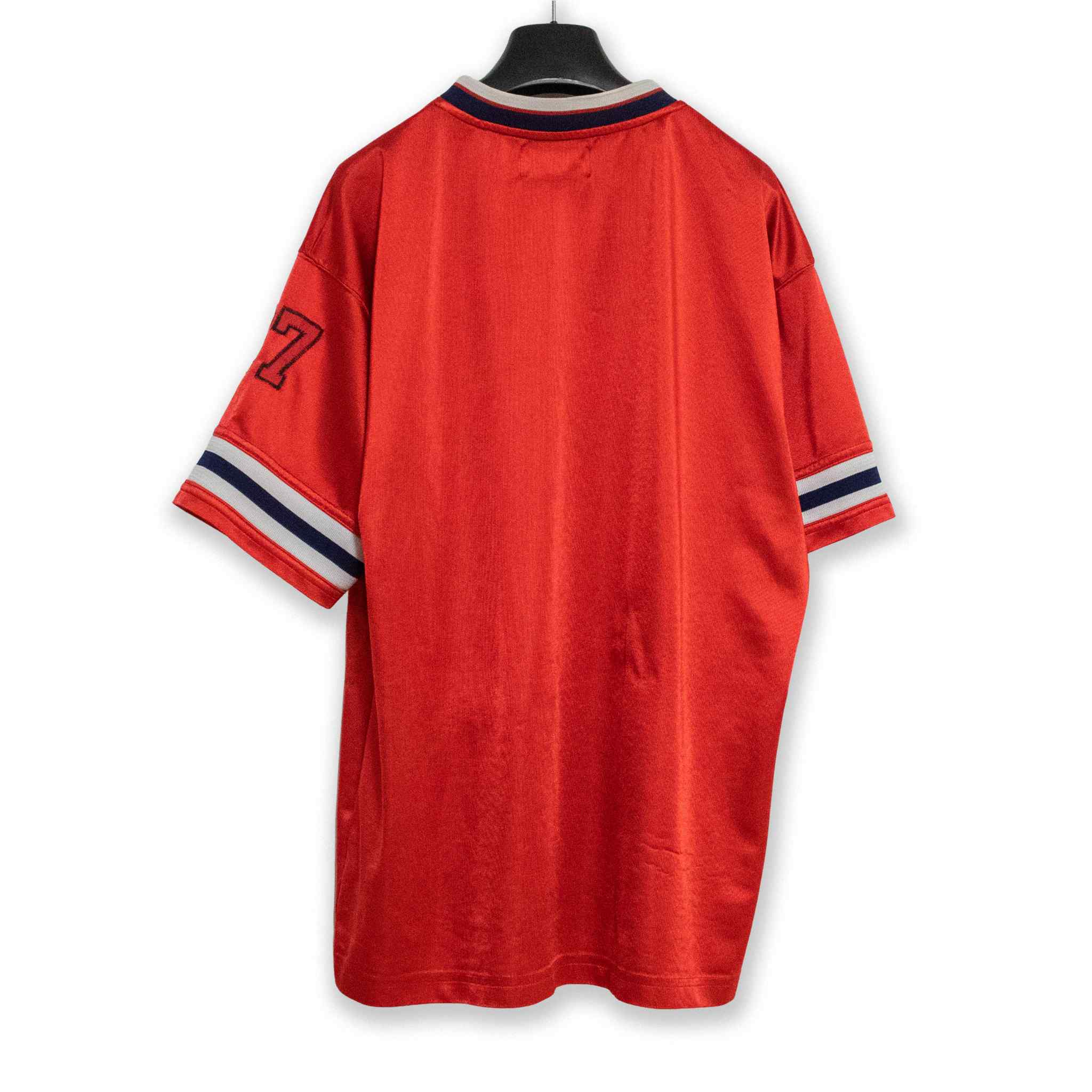 T shirt Football Vintage rossa a V - Taglia L uomo