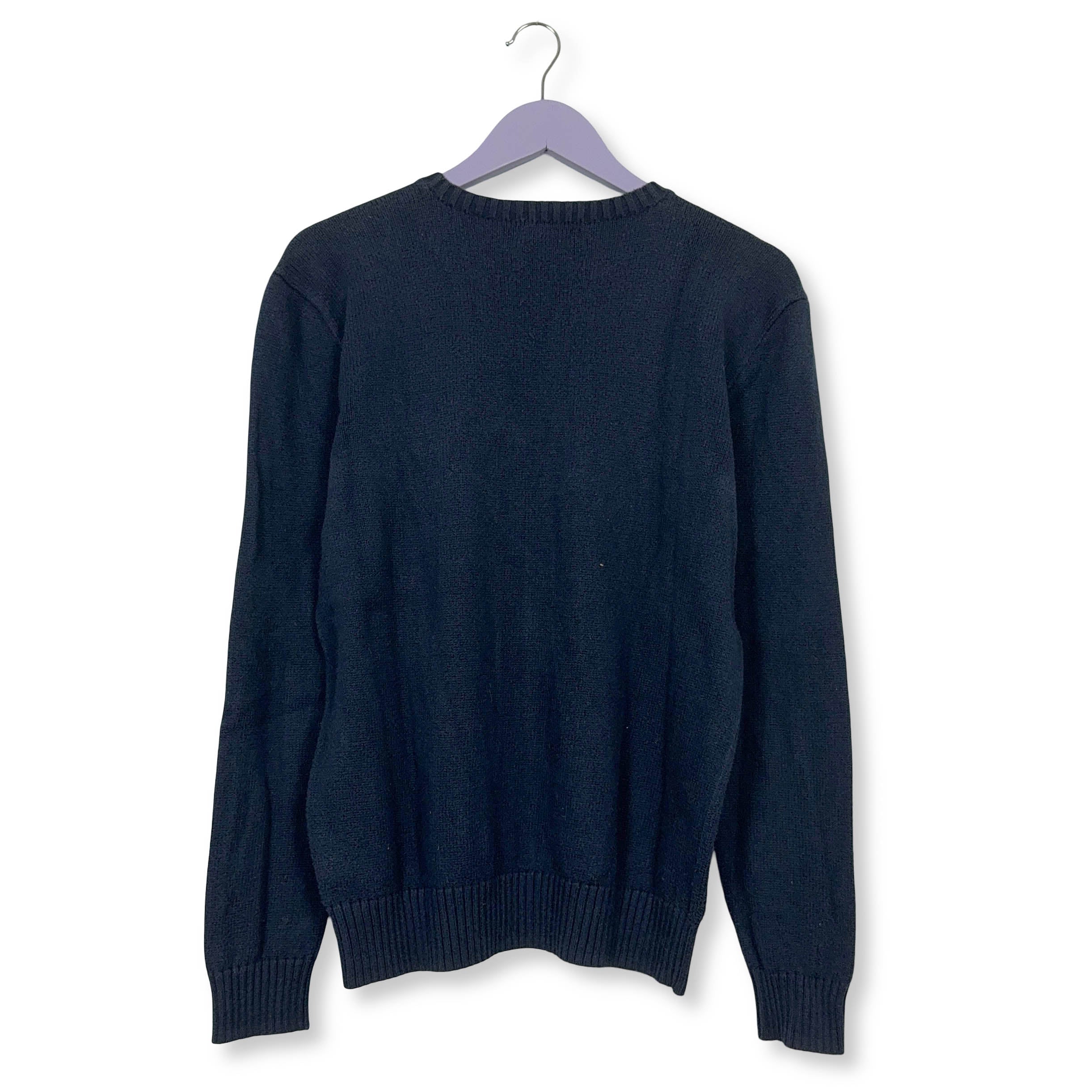 Maglione leggero Ralph Lauren blu scuro a girocollo in cotone - Taglia S/M uomo