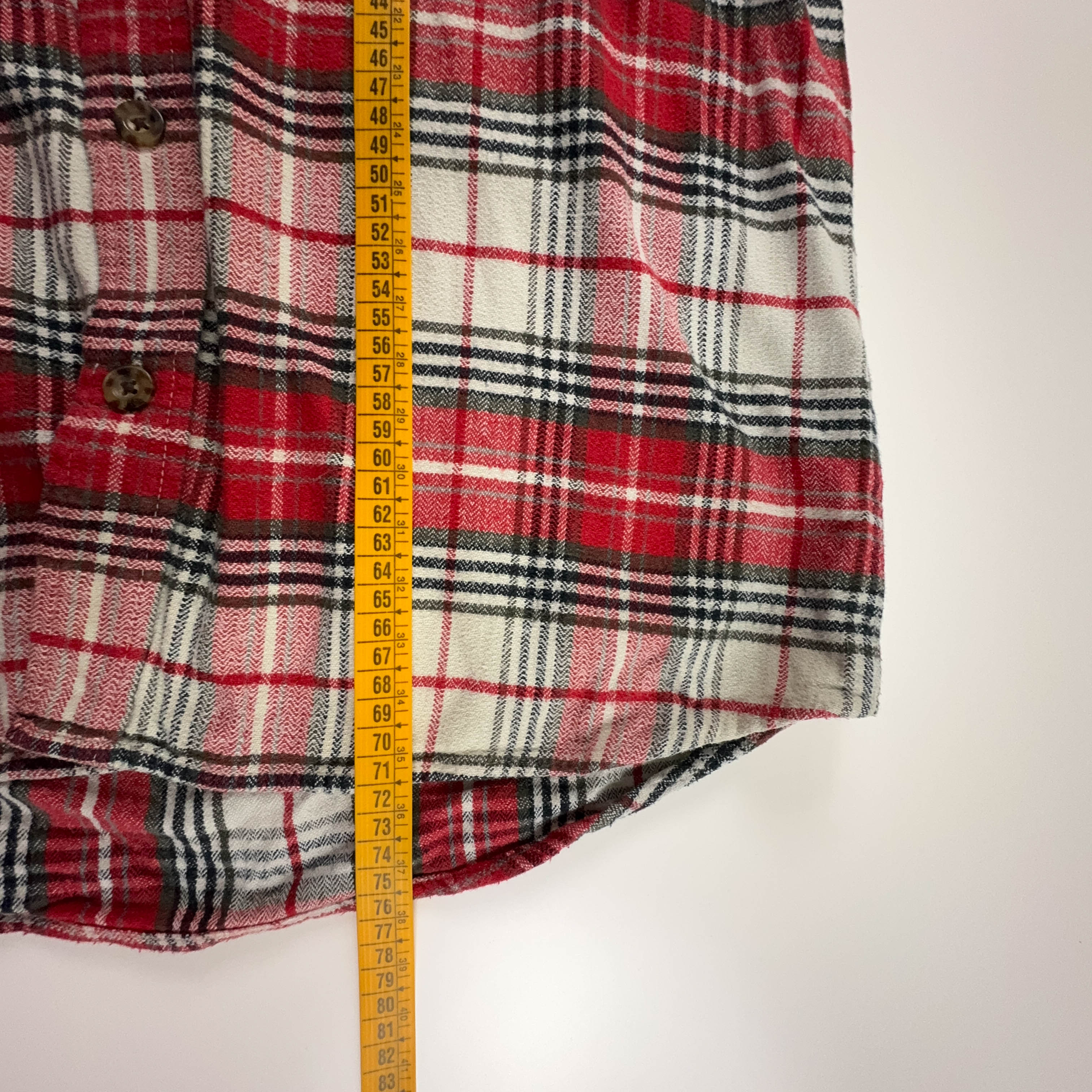 Camicia Woolrich pesante a quadri rossa e beige - Taglia L/XL uomo
