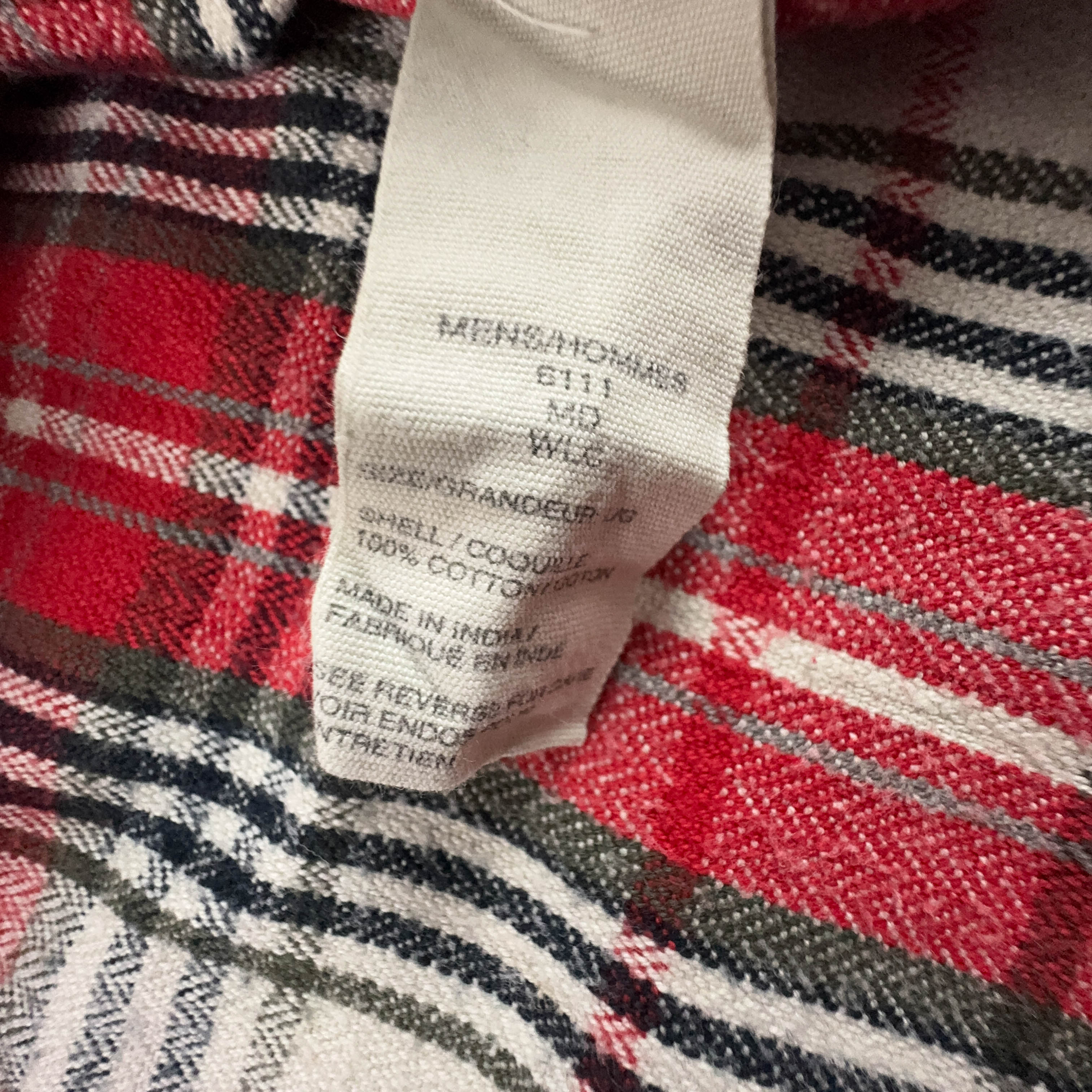 Camicia Woolrich pesante a quadri rossa e beige - Taglia L/XL uomo