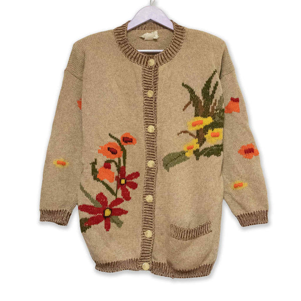 Cardigan Vintage 100% lana - Taglia L