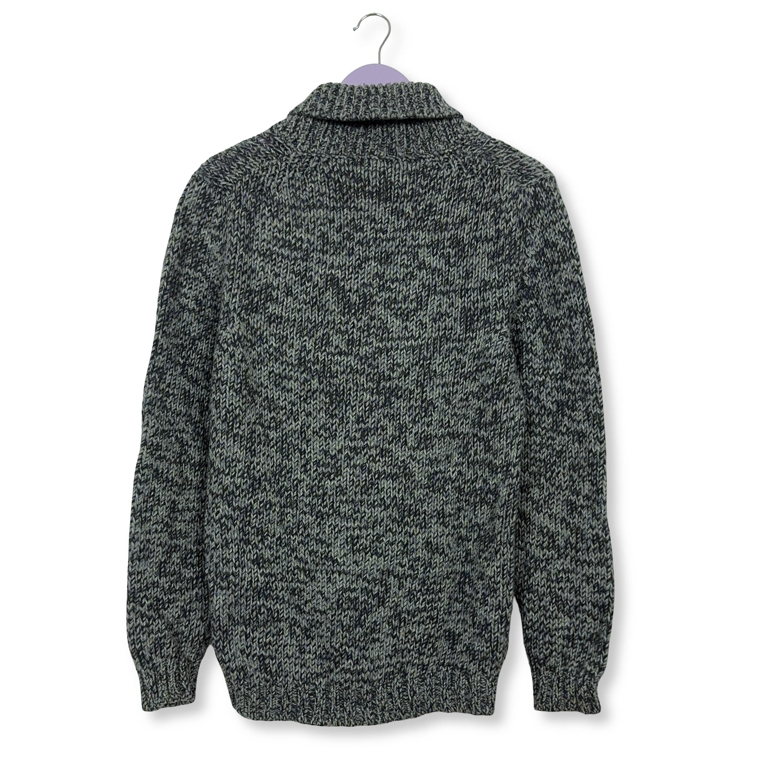 Maglione Fred Perry grigio e azzurro 90% lana - Taglia M uomo