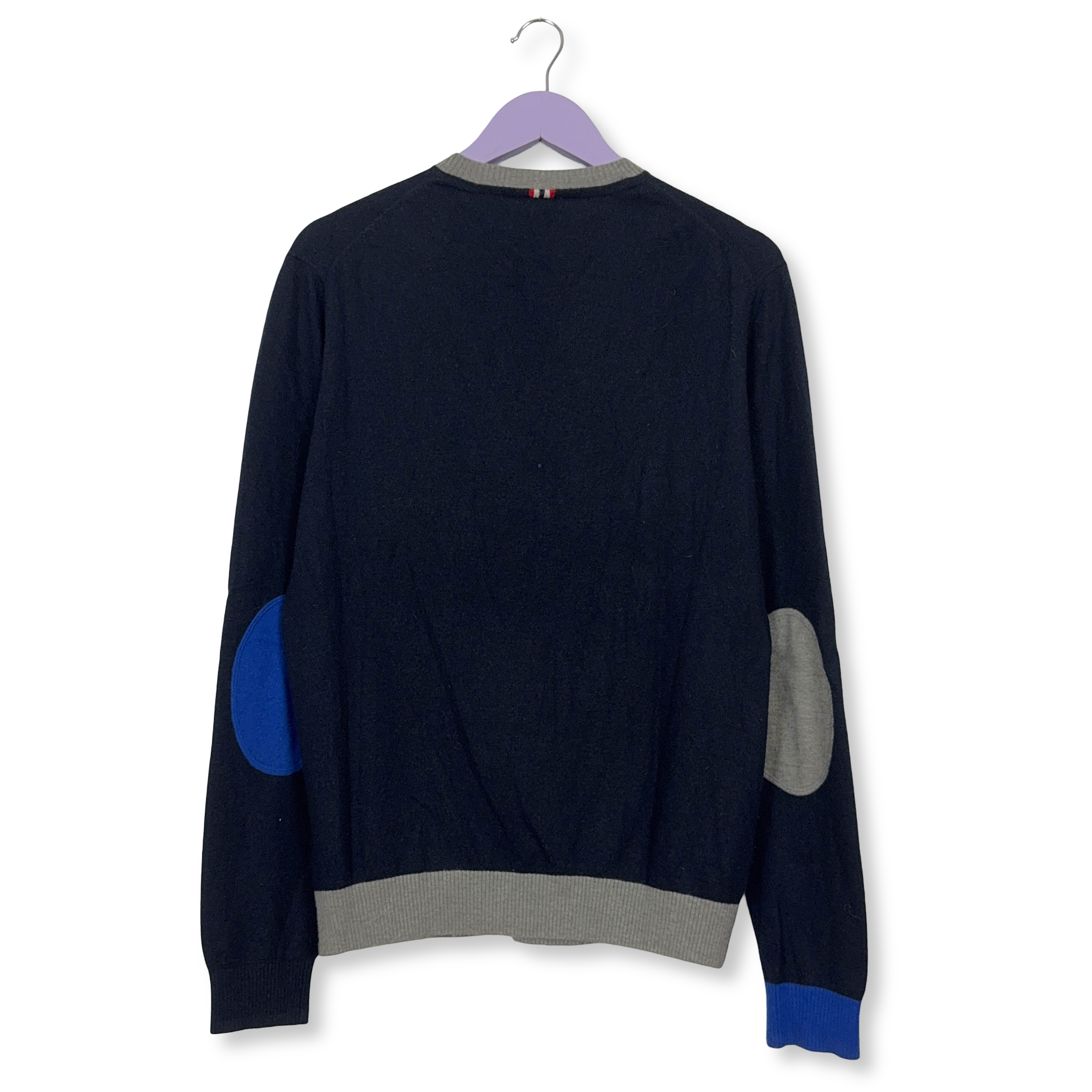 Maglione leggero Napapijri blu scuro a girocollo 30% lana - Taglia M uomo