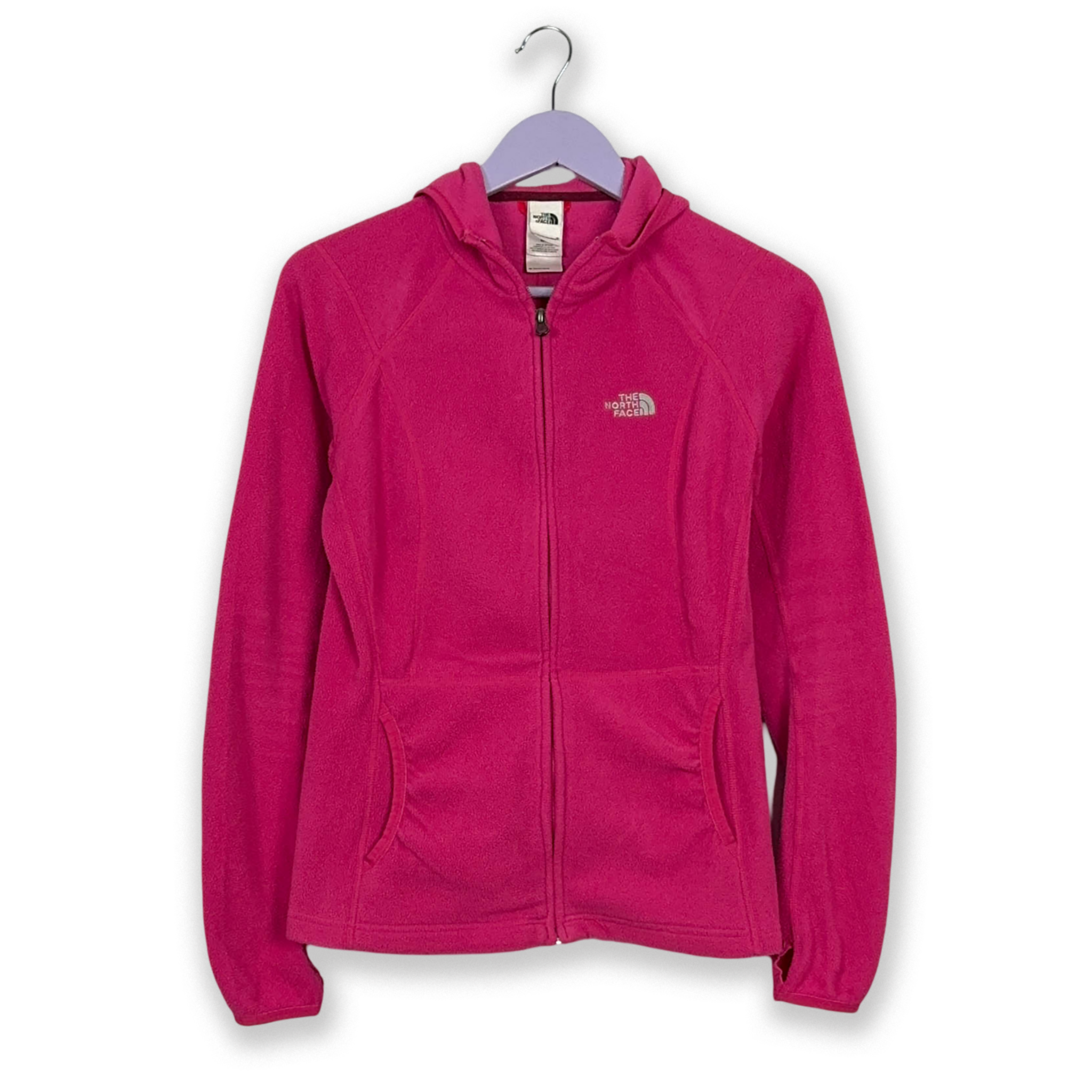 Pile The North Face rosa con zip intera e cappuccio - Taglia S donna