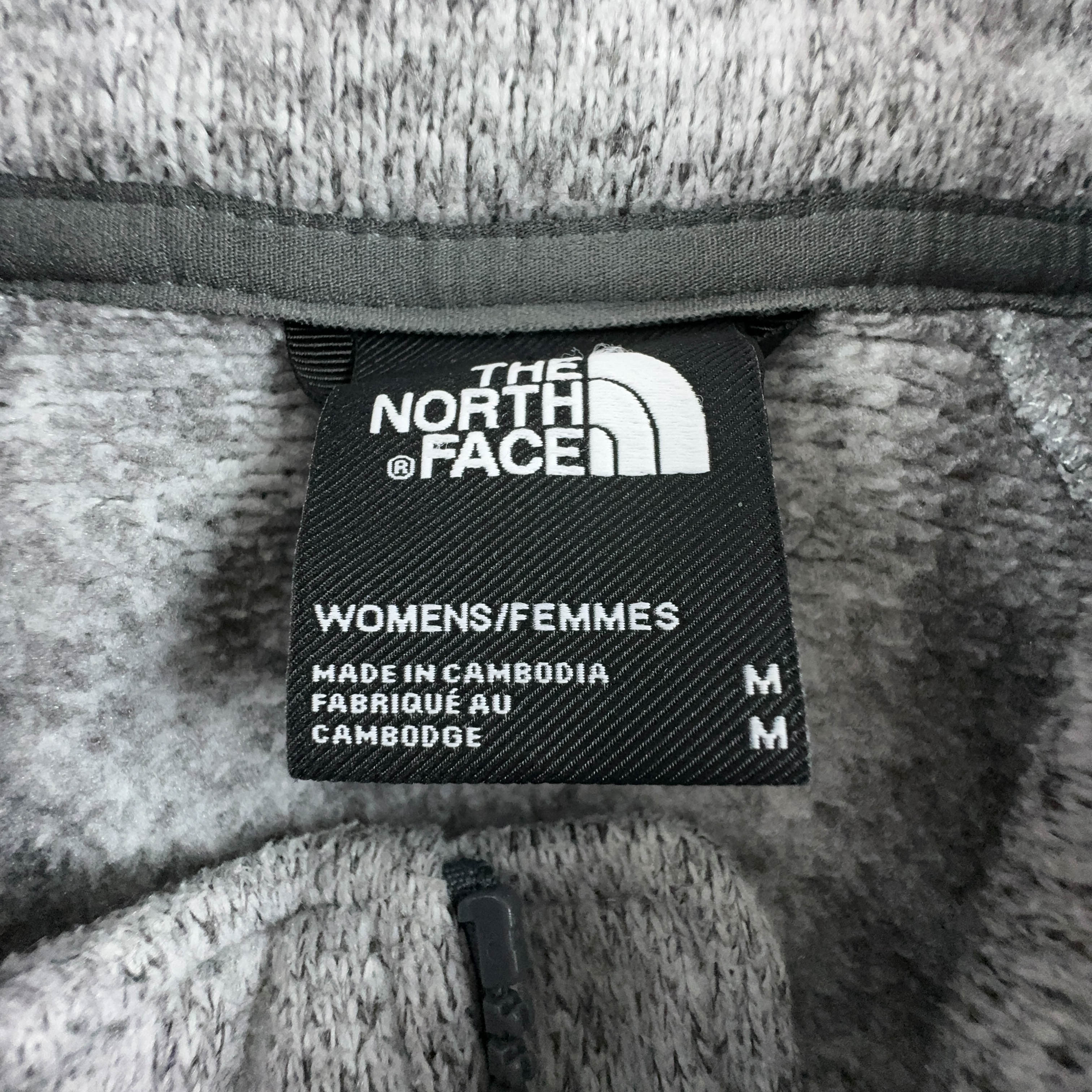 Pile The North Face grigio e bianco con zip intera - Taglia M donna