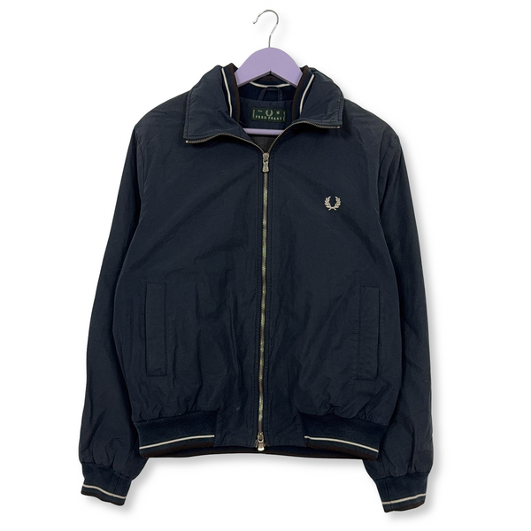 Giacca invernale Fred Perry blu con zip - Taglia M uomo
