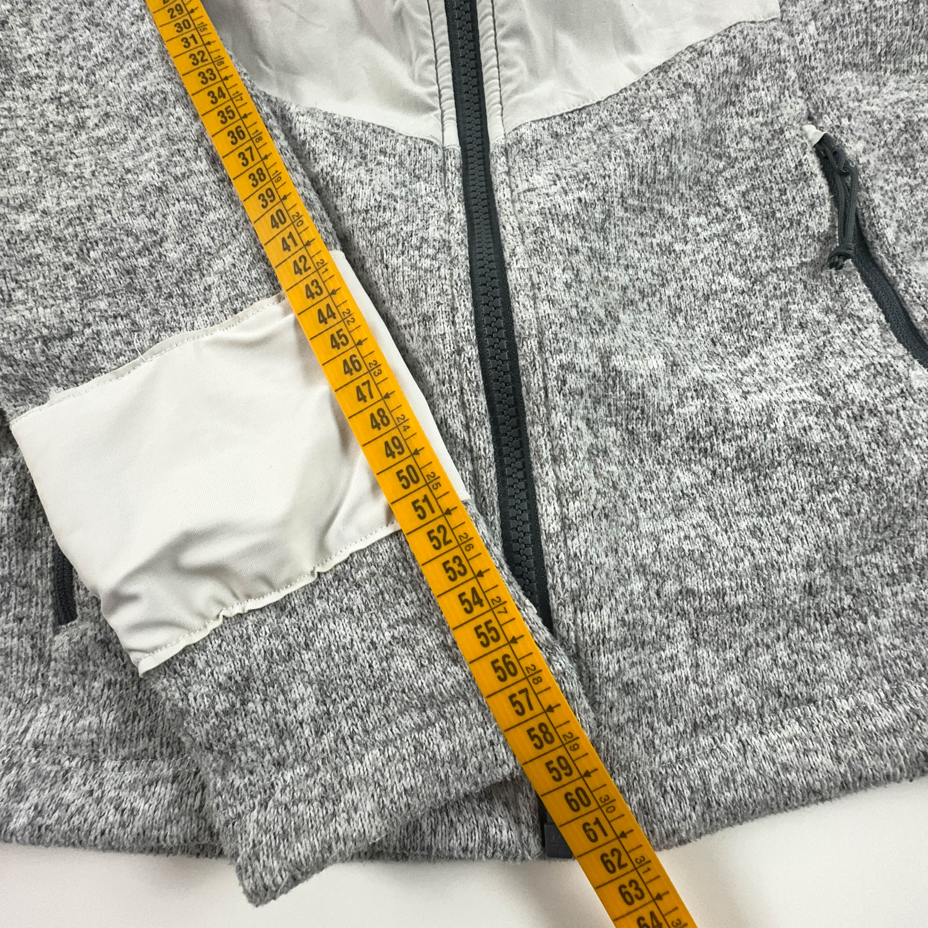 Pile The North Face grigio e bianco con zip intera - Taglia M donna