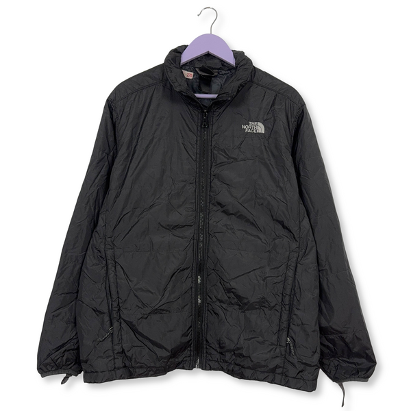 Giacca leggera The North Face nera con zip e logo ricamato - Taglia L uomo