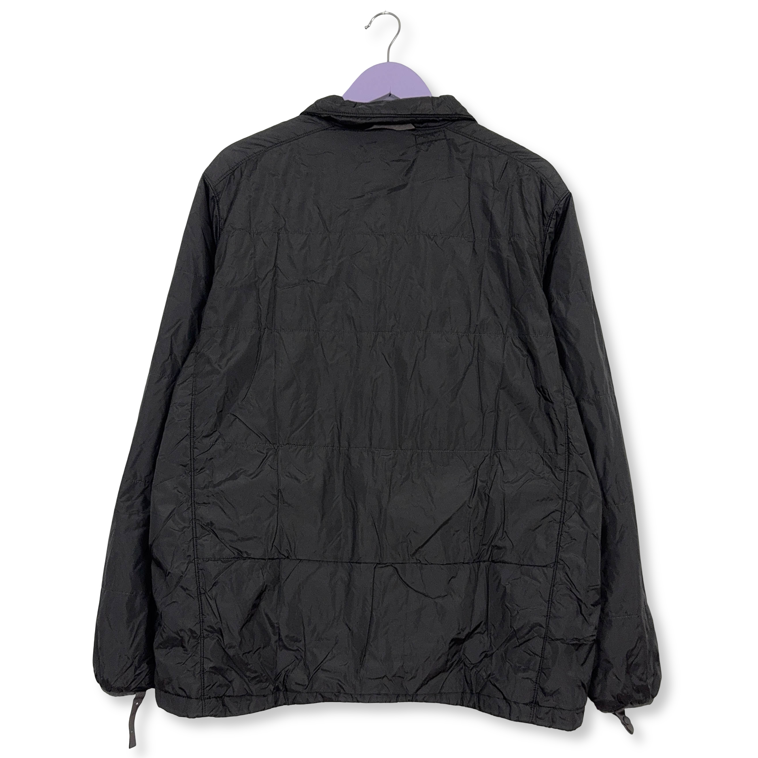 Giacca leggera The North Face nera con zip e logo ricamato - Taglia L uomo