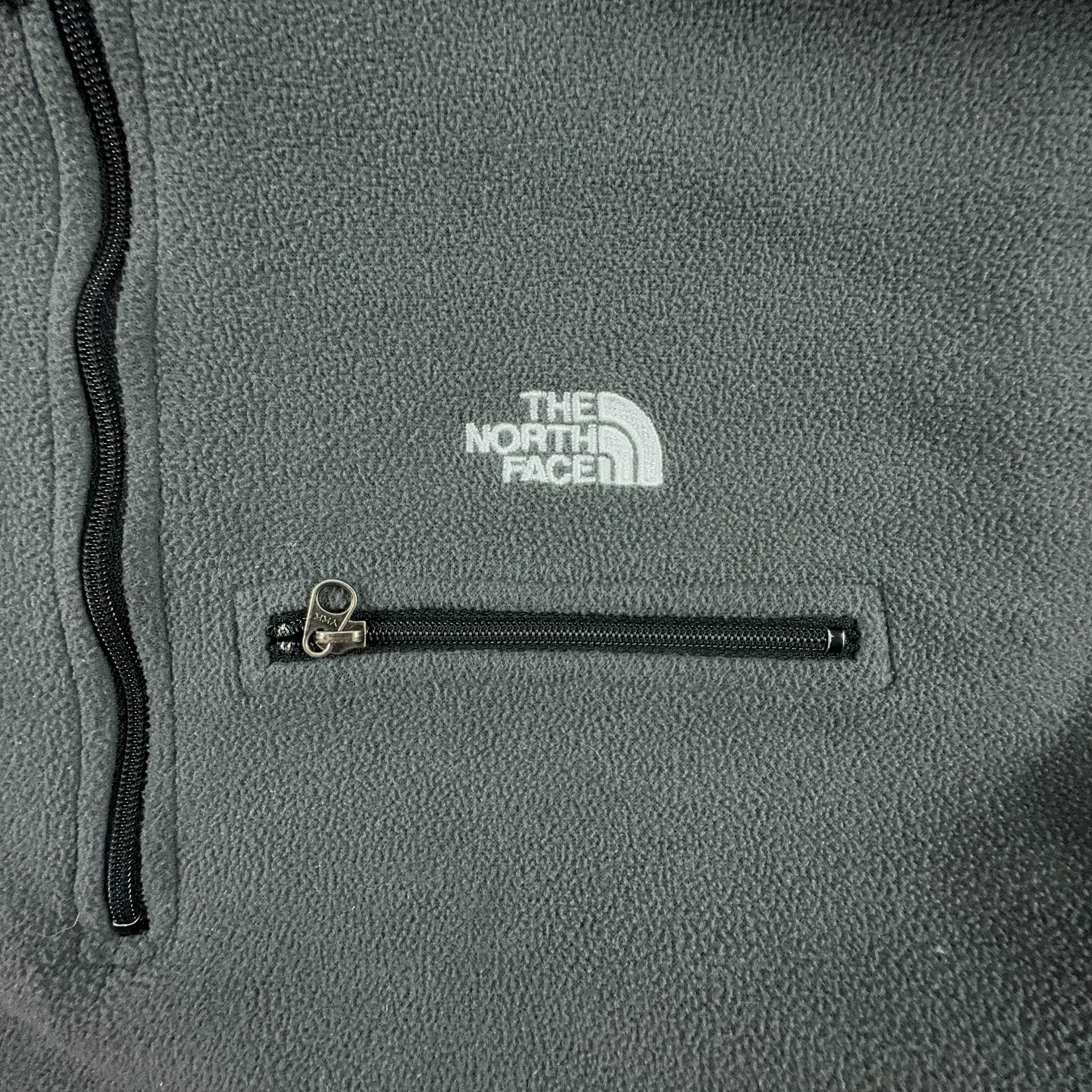 Pile The North Face grigio e nero quarter zip con tasca - Taglia M uomo