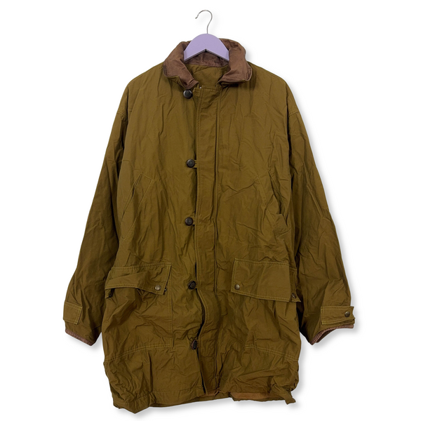 Giacca invernale Timberland Vintage in goretex marrone verde con bottoni anni 90 00 - Taglia L/XL uomo
