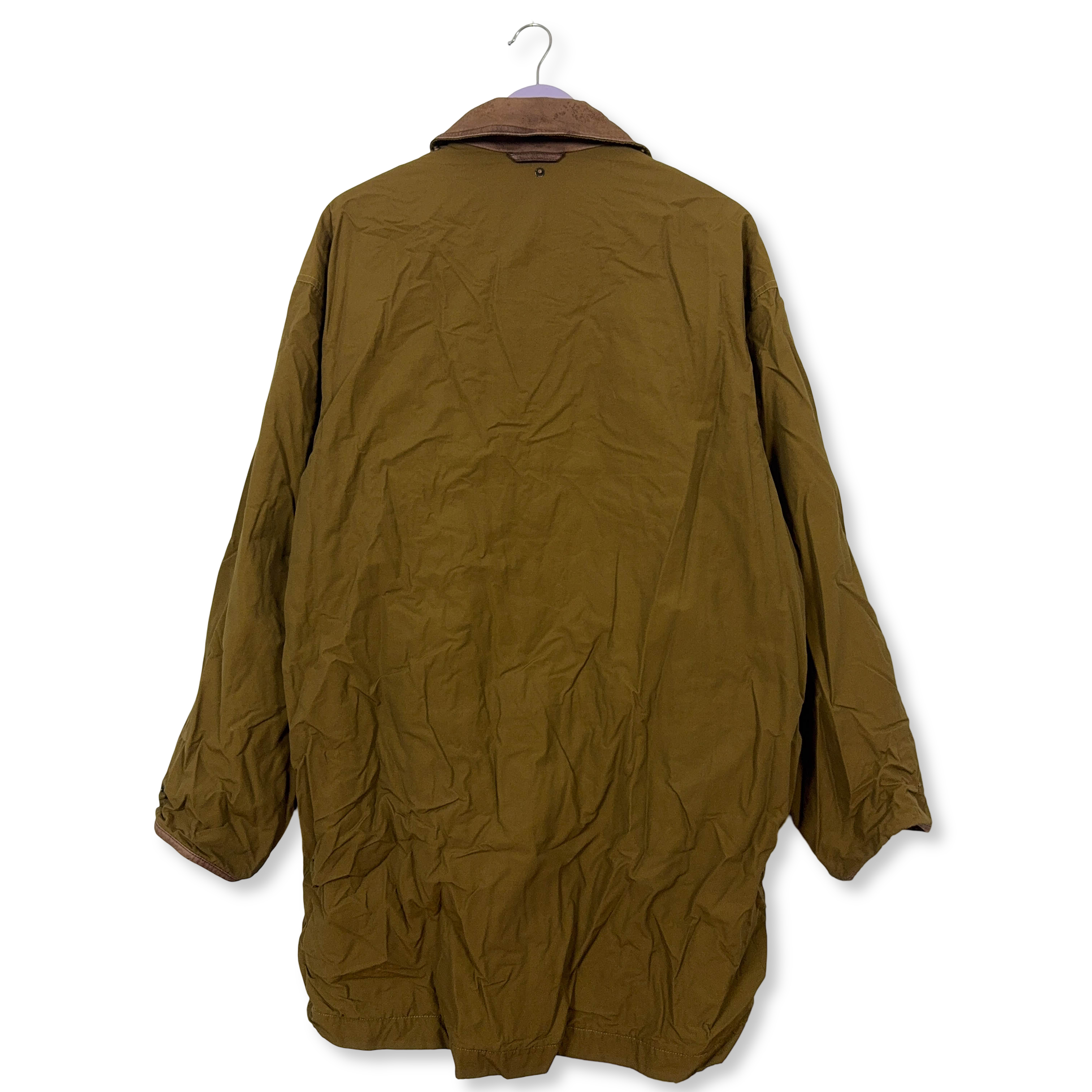 Giacca invernale Timberland Vintage in goretex marrone verde con bottoni anni 90 00 - Taglia L/XL uomo