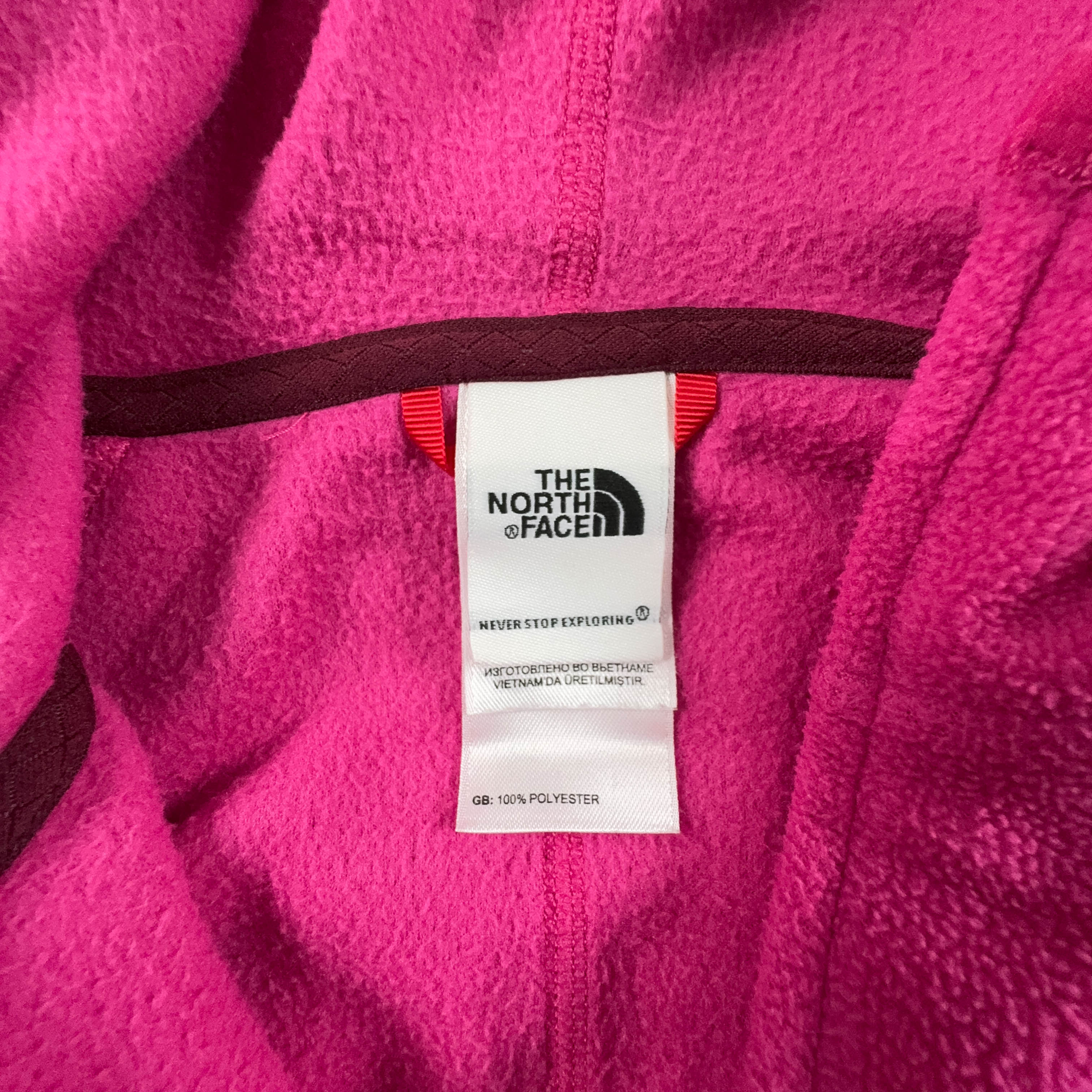 Pile The North Face rosa con zip intera e cappuccio - Taglia S donna