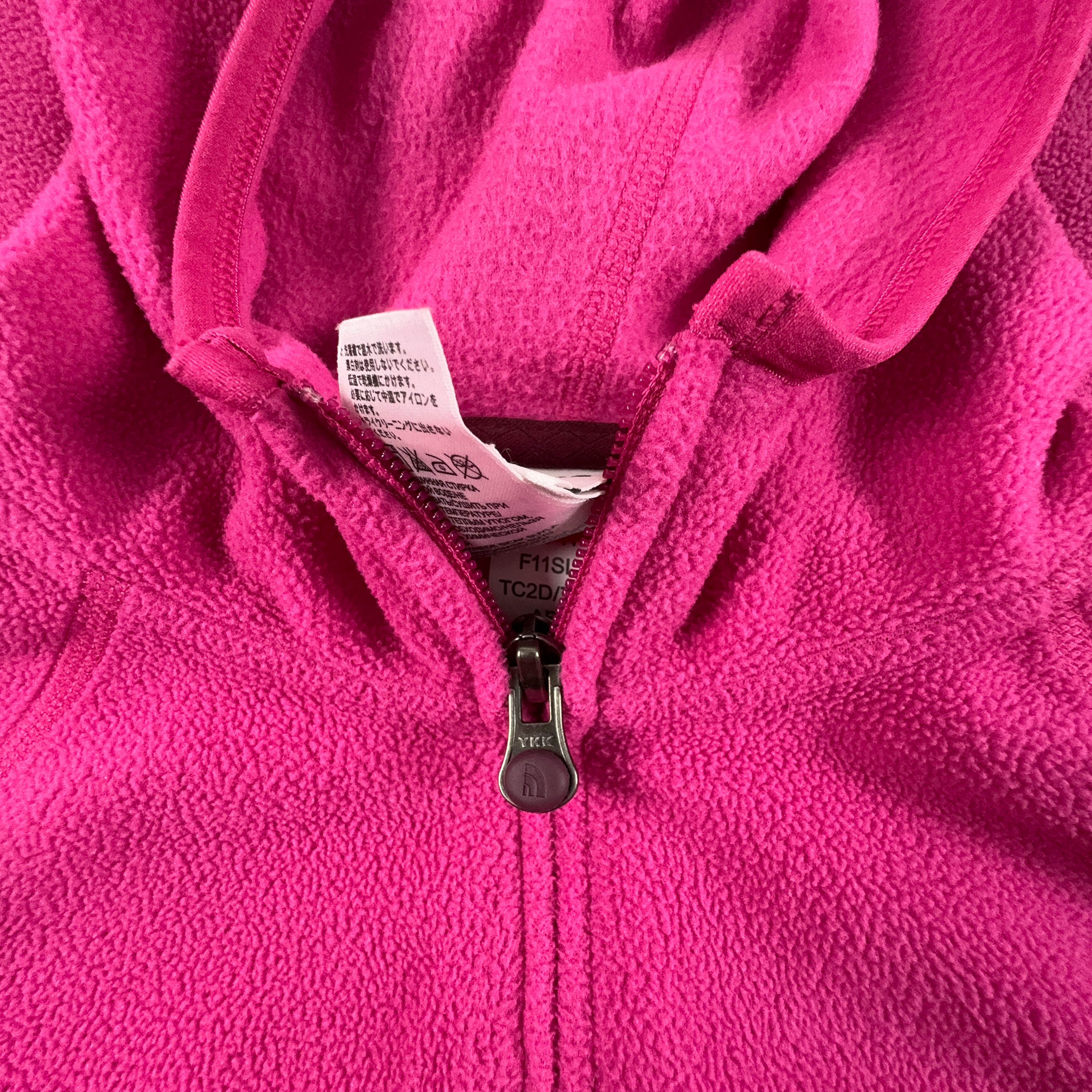 Pile The North Face rosa con zip intera e cappuccio - Taglia S donna