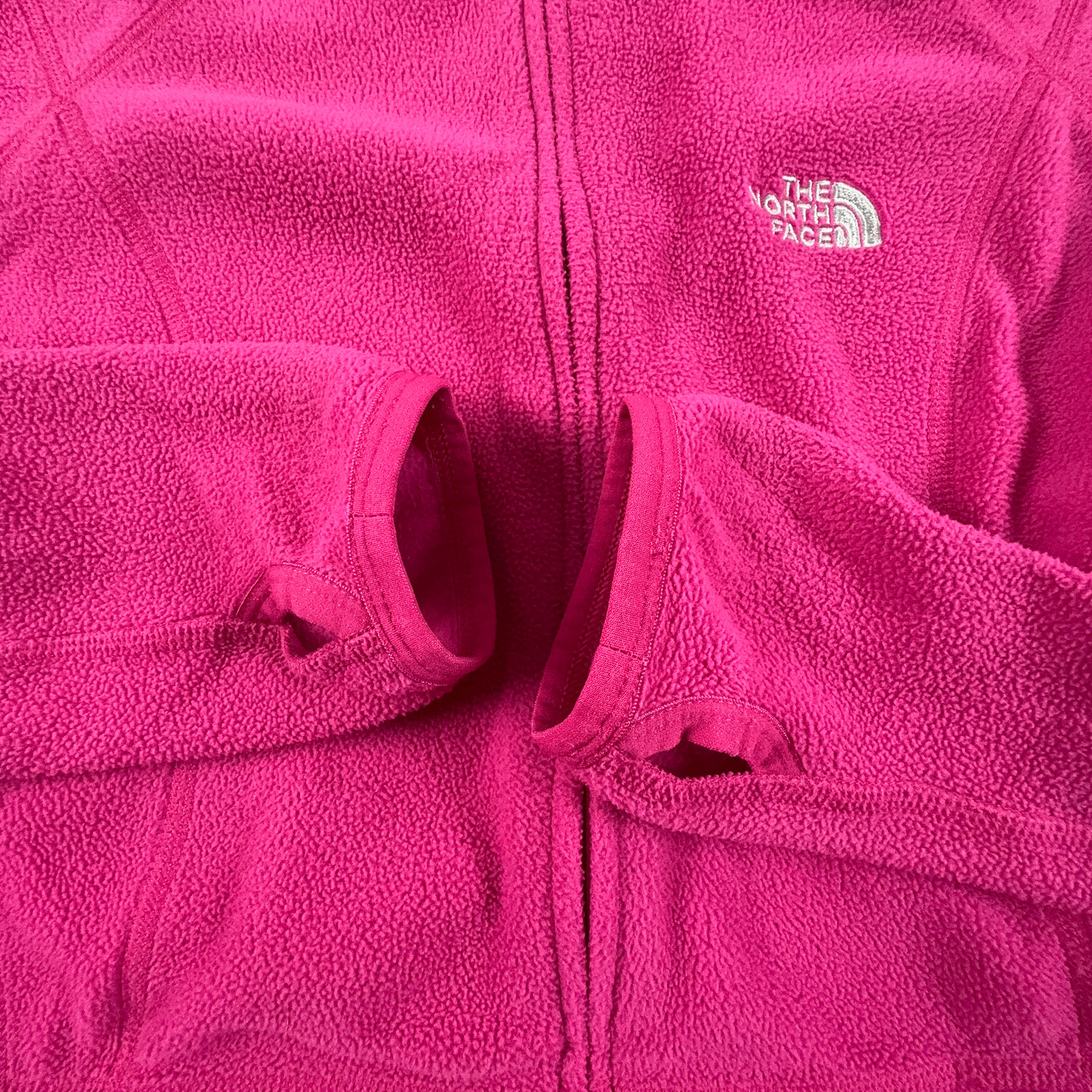 Pile The North Face rosa con zip intera e cappuccio - Taglia S donna