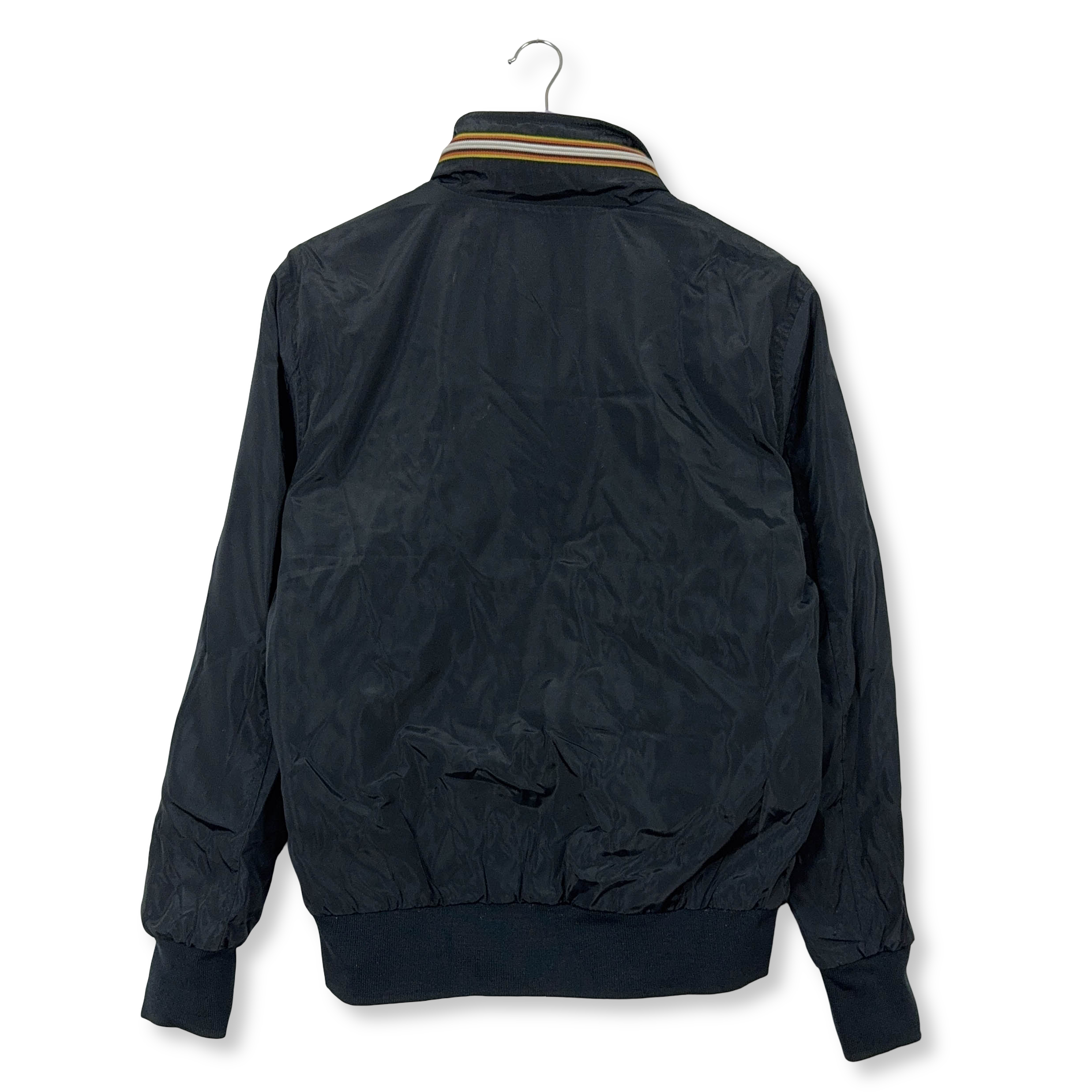 Giacca invernale K way blu scura con zip e cappuccio - Taglia M uomo