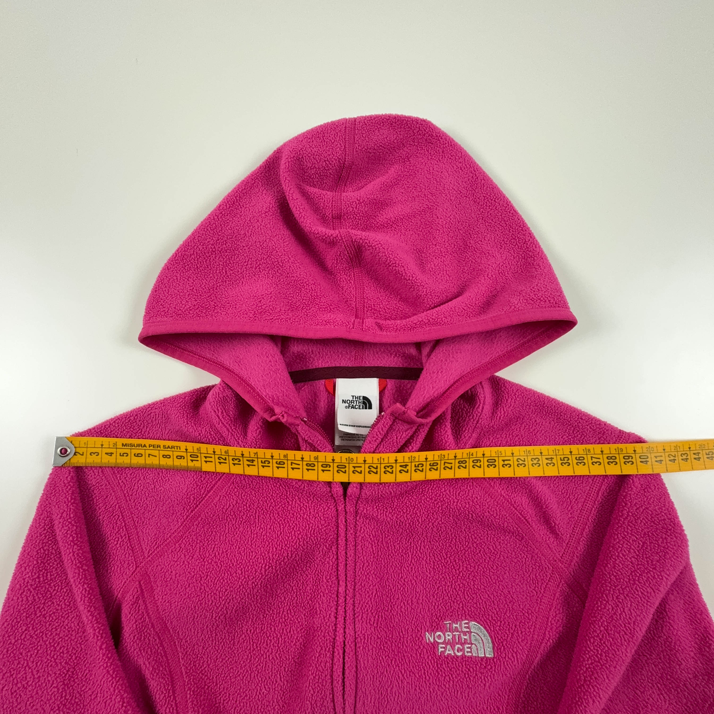 Pile The North Face rosa con zip intera e cappuccio - Taglia S donna