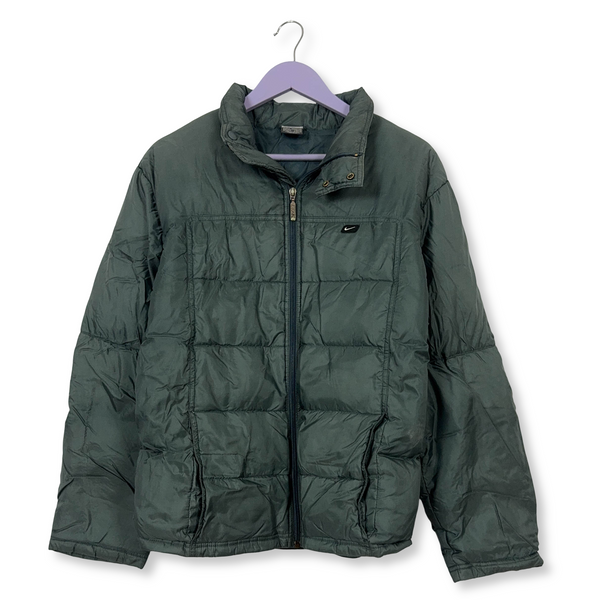 Piumino Nike Vintage grigio con zip anni 00 - Taglia M 178 uomo