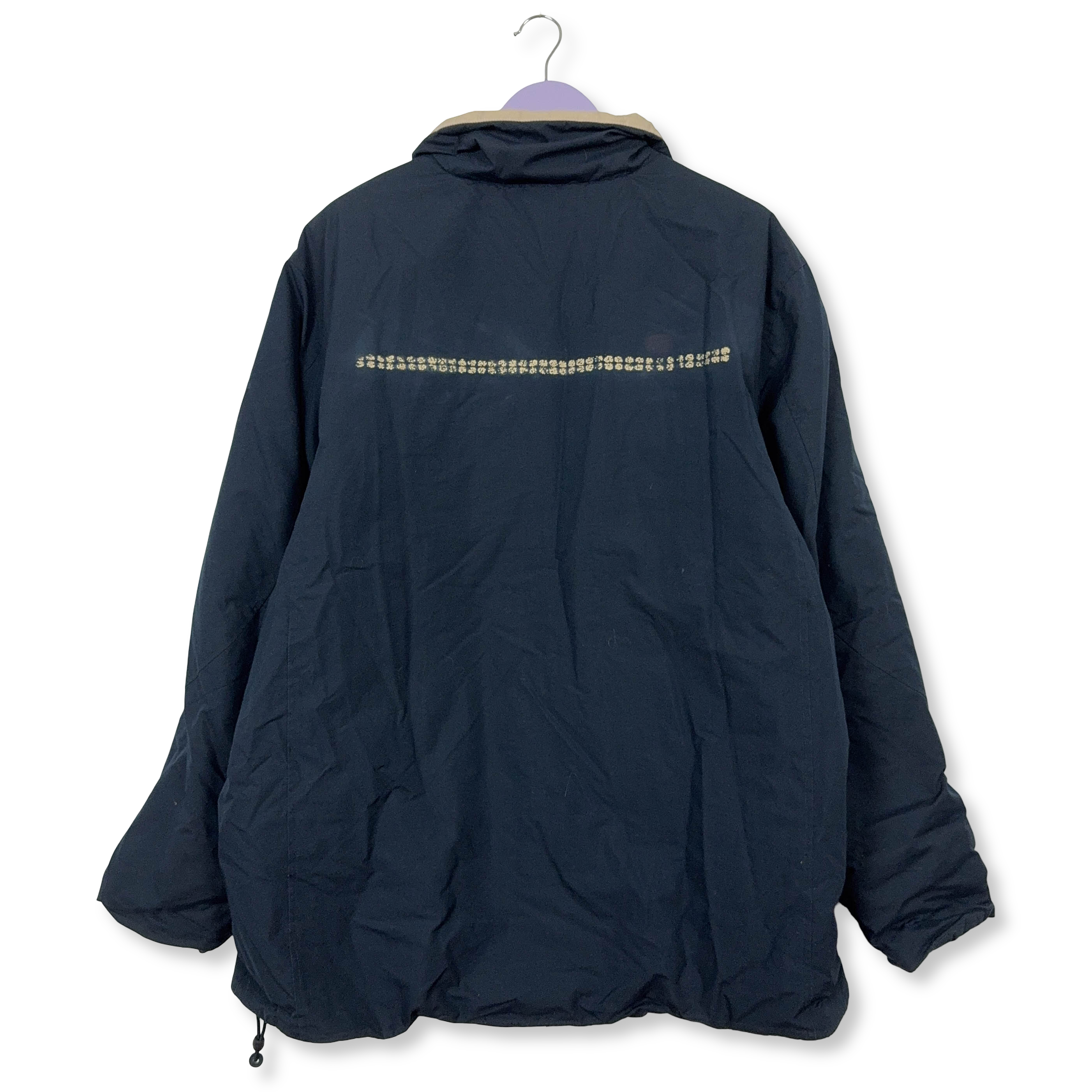 Giacca invernale Nike Vintage blu scuro con zip anni 00 - Taglia XL uomo