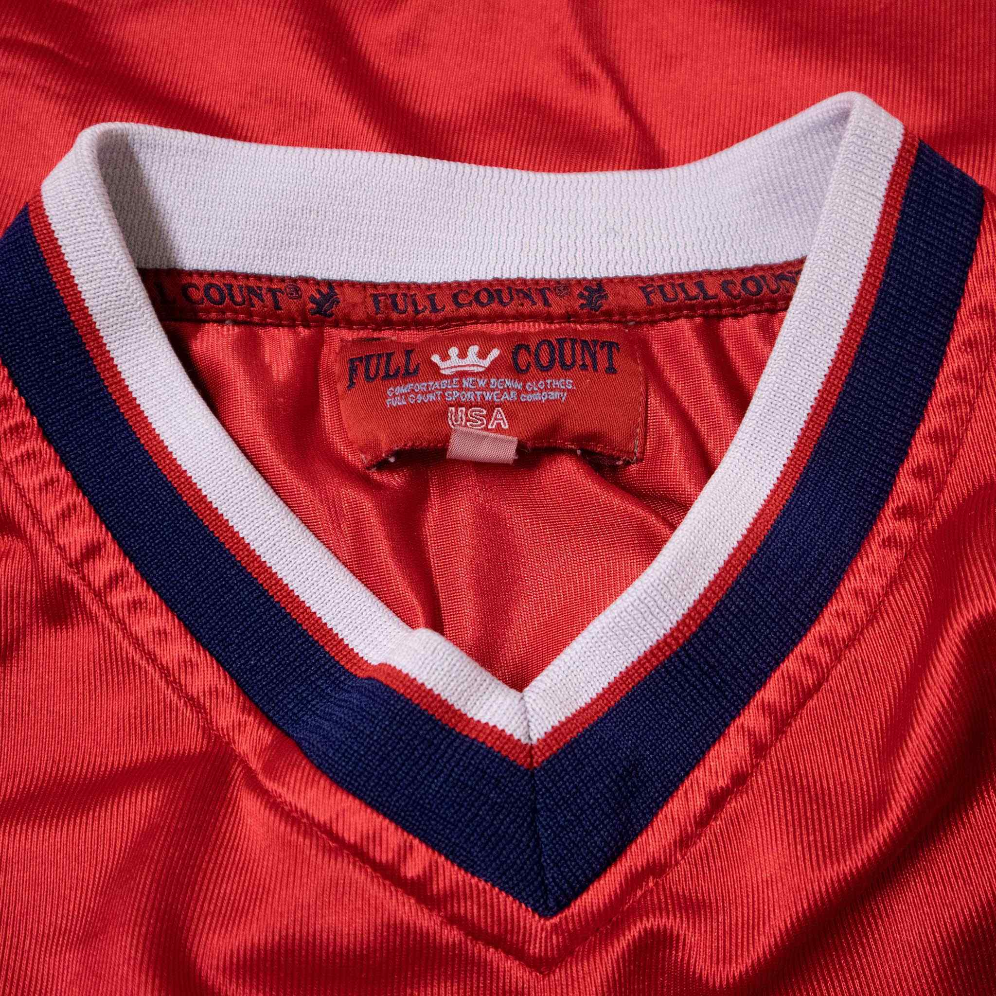 T shirt Football Vintage rossa a V - Taglia L uomo