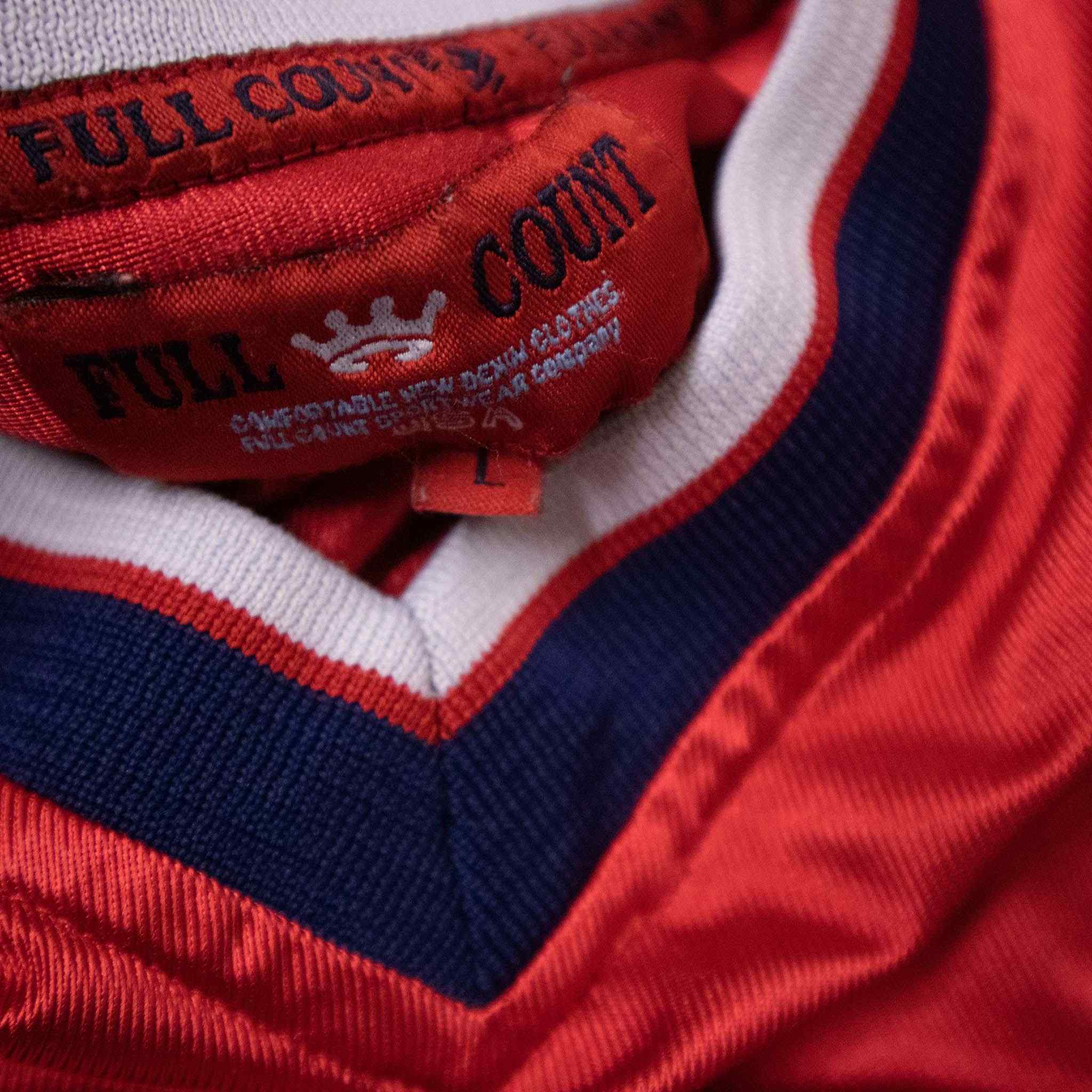 T shirt Football Vintage rossa a V - Taglia L uomo