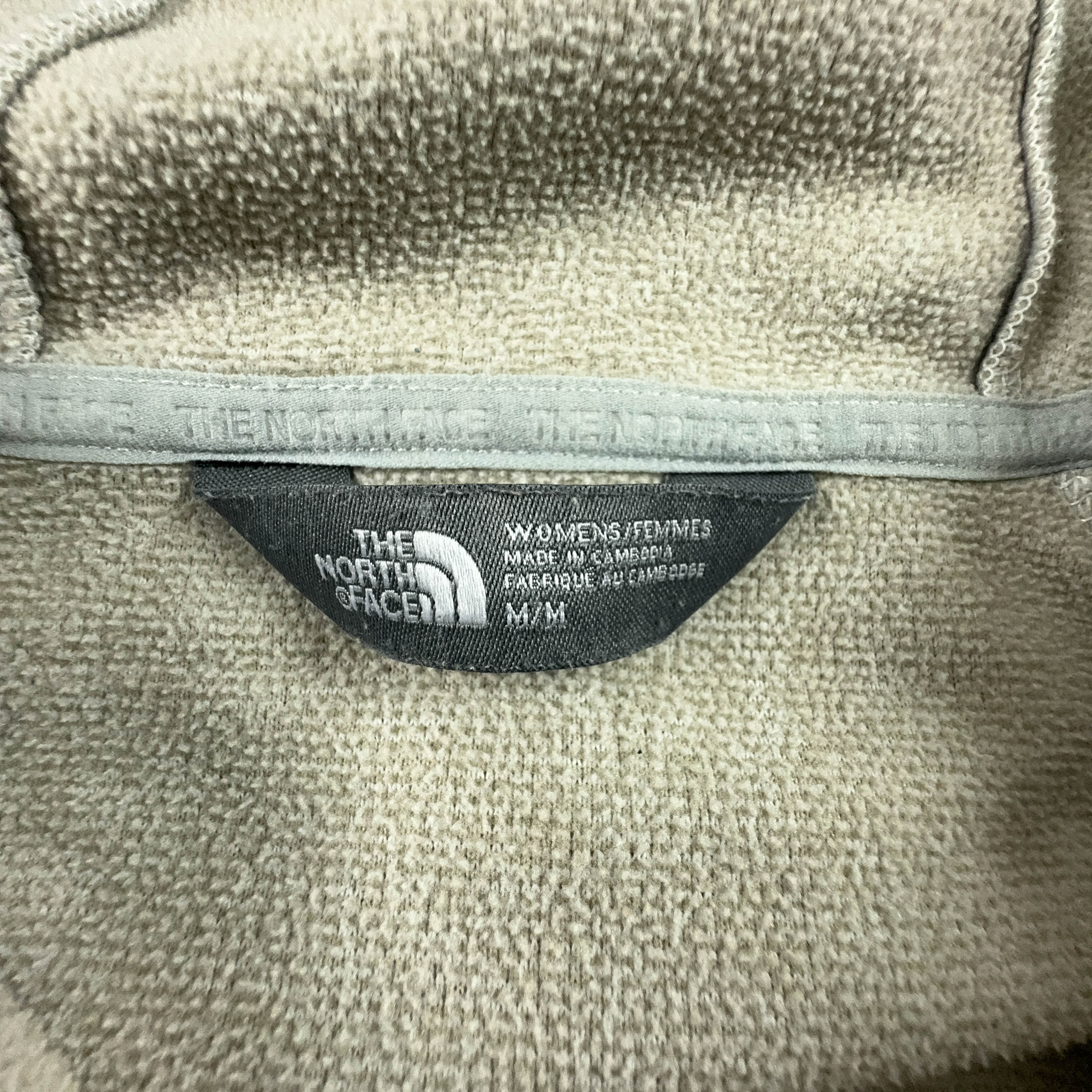 Pile The North Face beige con zip intera e cappuccio - Taglia M donna