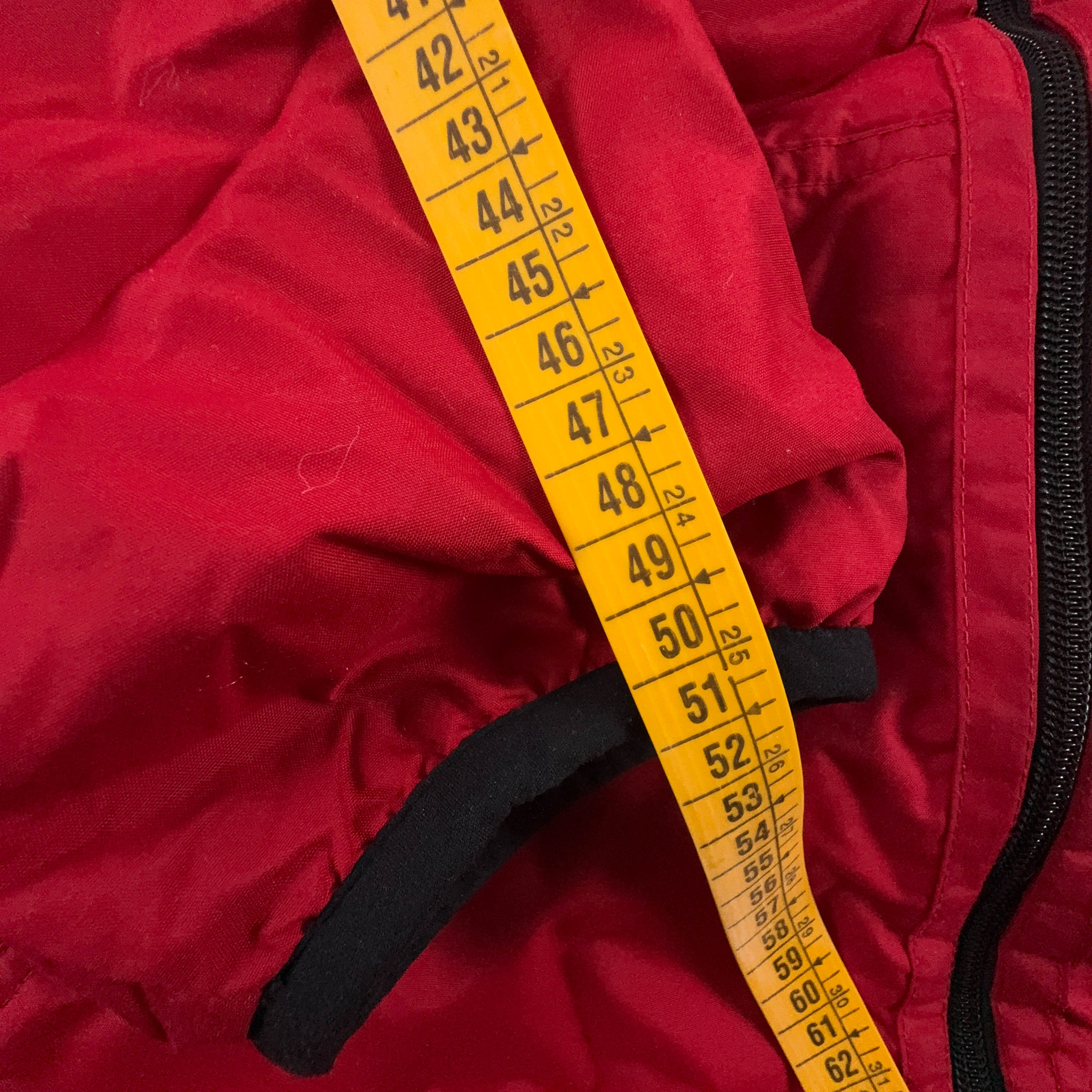 Giacca invernale Nike Vintage Double Face rossa e grigia con zip e cappuccio anni 00 - Taglia S uomo