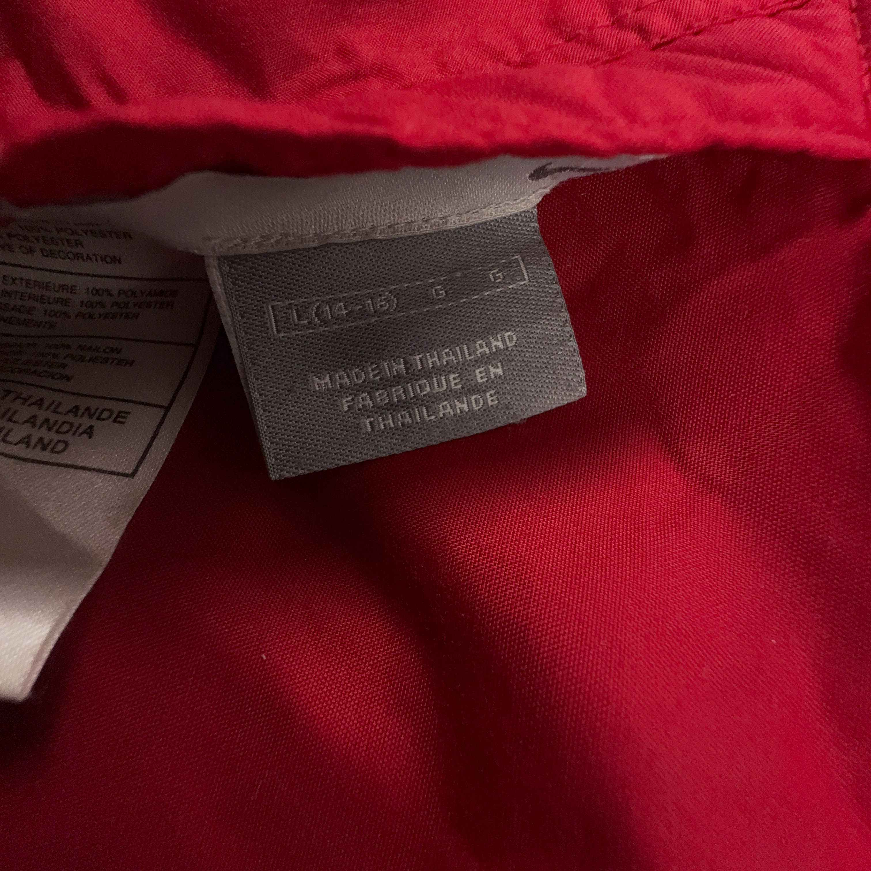 Giacca invernale Nike Vintage Double Face rossa e grigia con zip e cappuccio anni 00 - Taglia S uomo