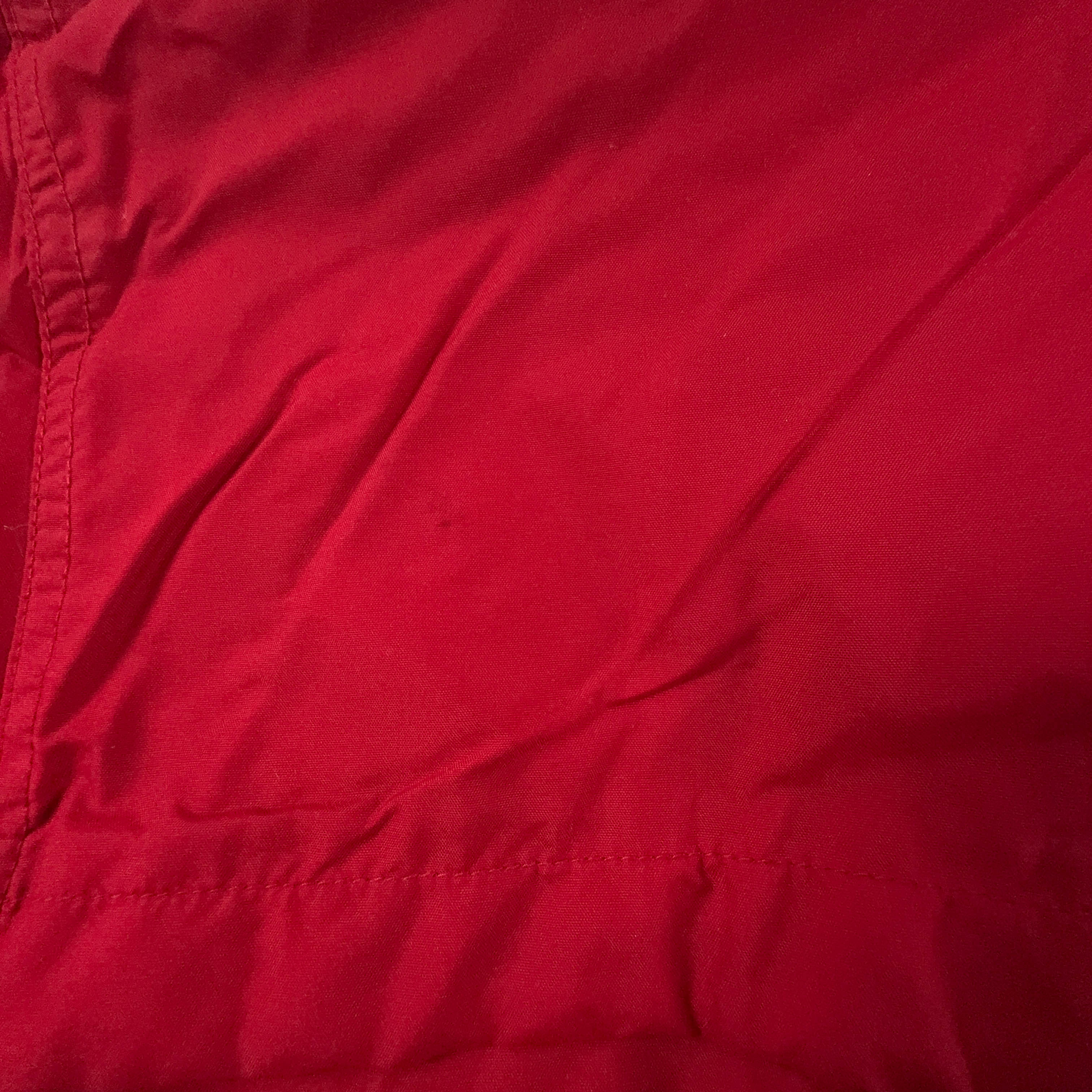 Giacca invernale Nike Vintage Double Face rossa e grigia con zip e cappuccio anni 00 - Taglia S uomo