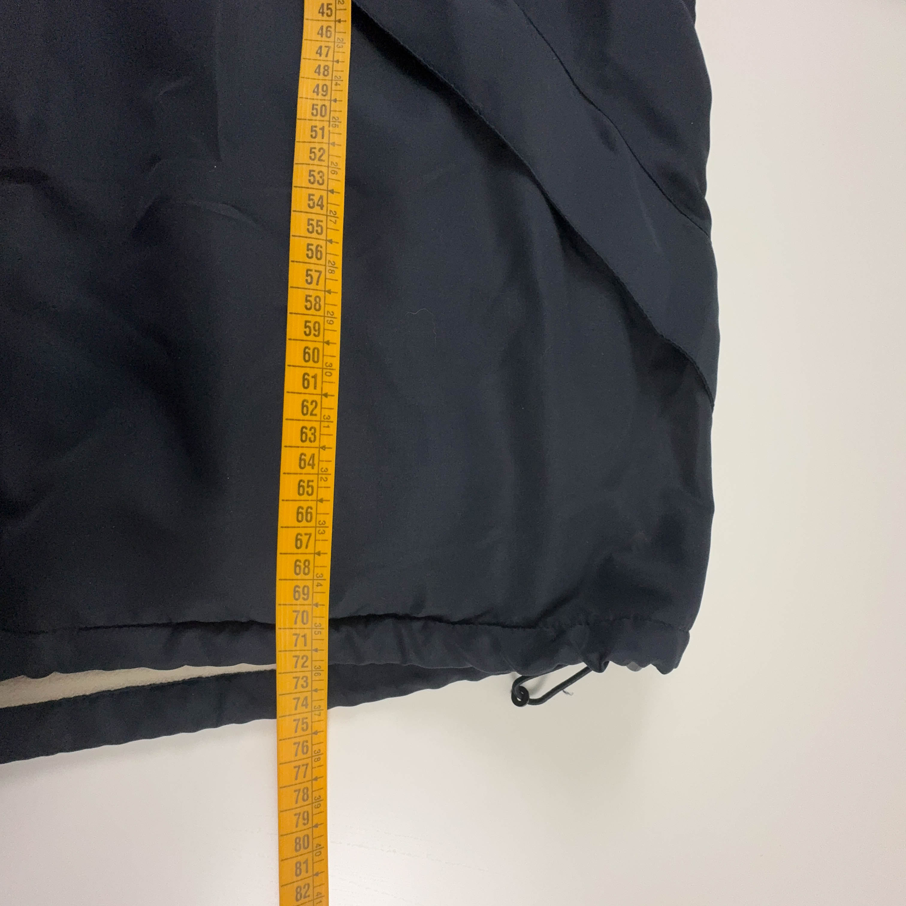 Giacca invernale Kappa Vintage Double Face nera e beige con cappuccio pile interno - Taglia L/XL uomo