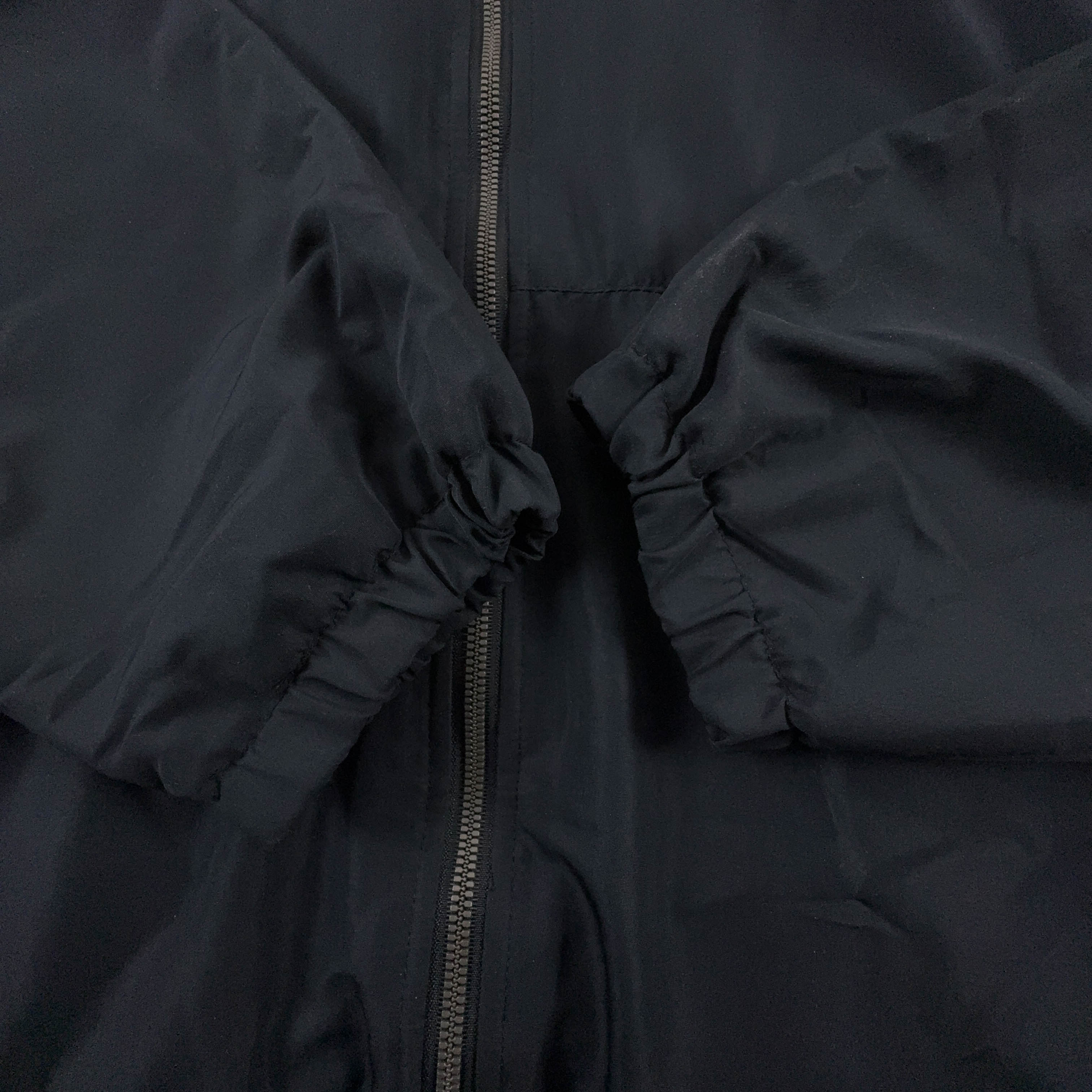 Giacca invernale Kappa Vintage Double Face nera e beige con cappuccio pile interno - Taglia L/XL uomo