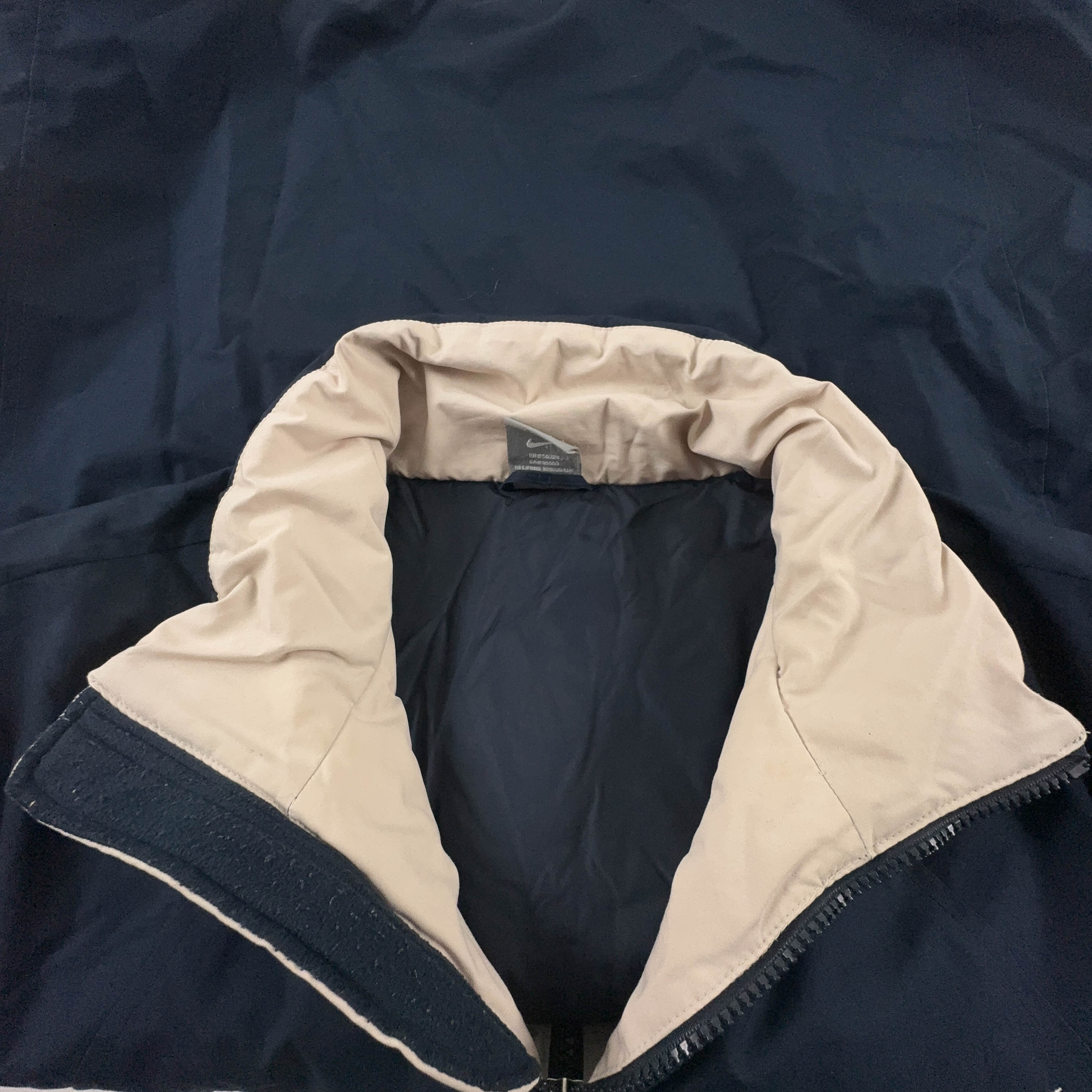 Giacca invernale Nike Vintage blu scuro con zip anni 00 - Taglia XL uomo