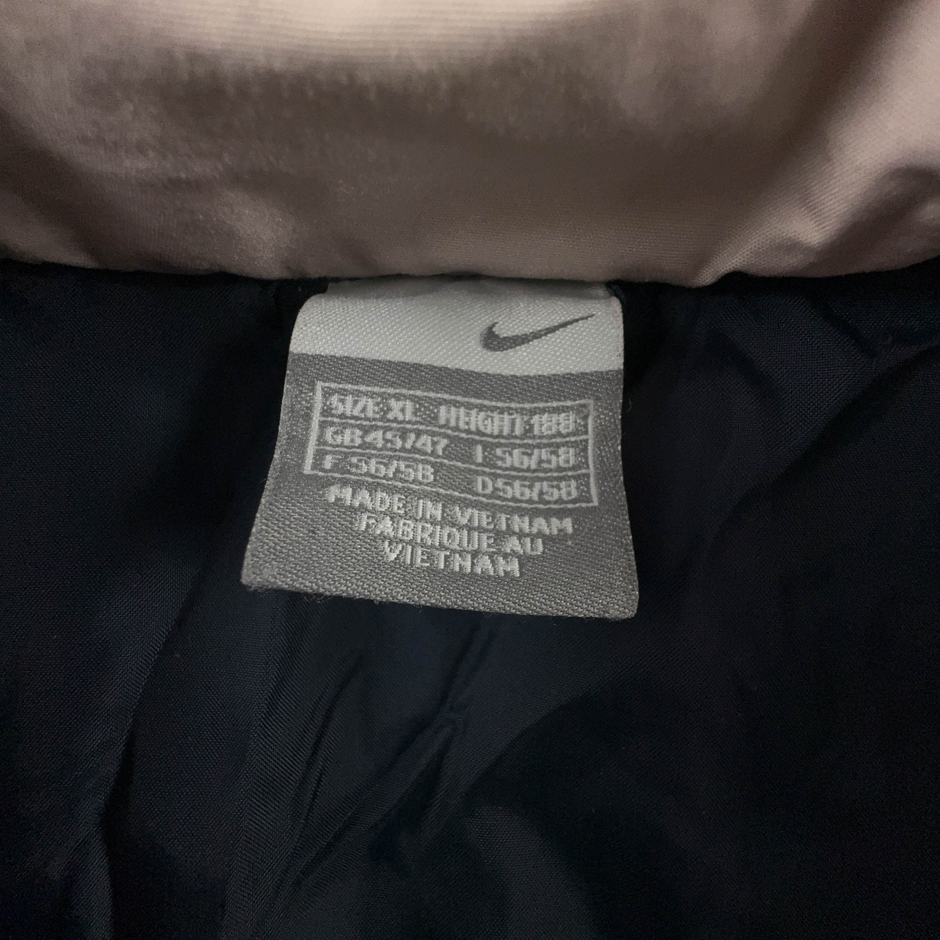 Giacca invernale Nike Vintage blu scuro con zip anni 00 - Taglia XL uomo