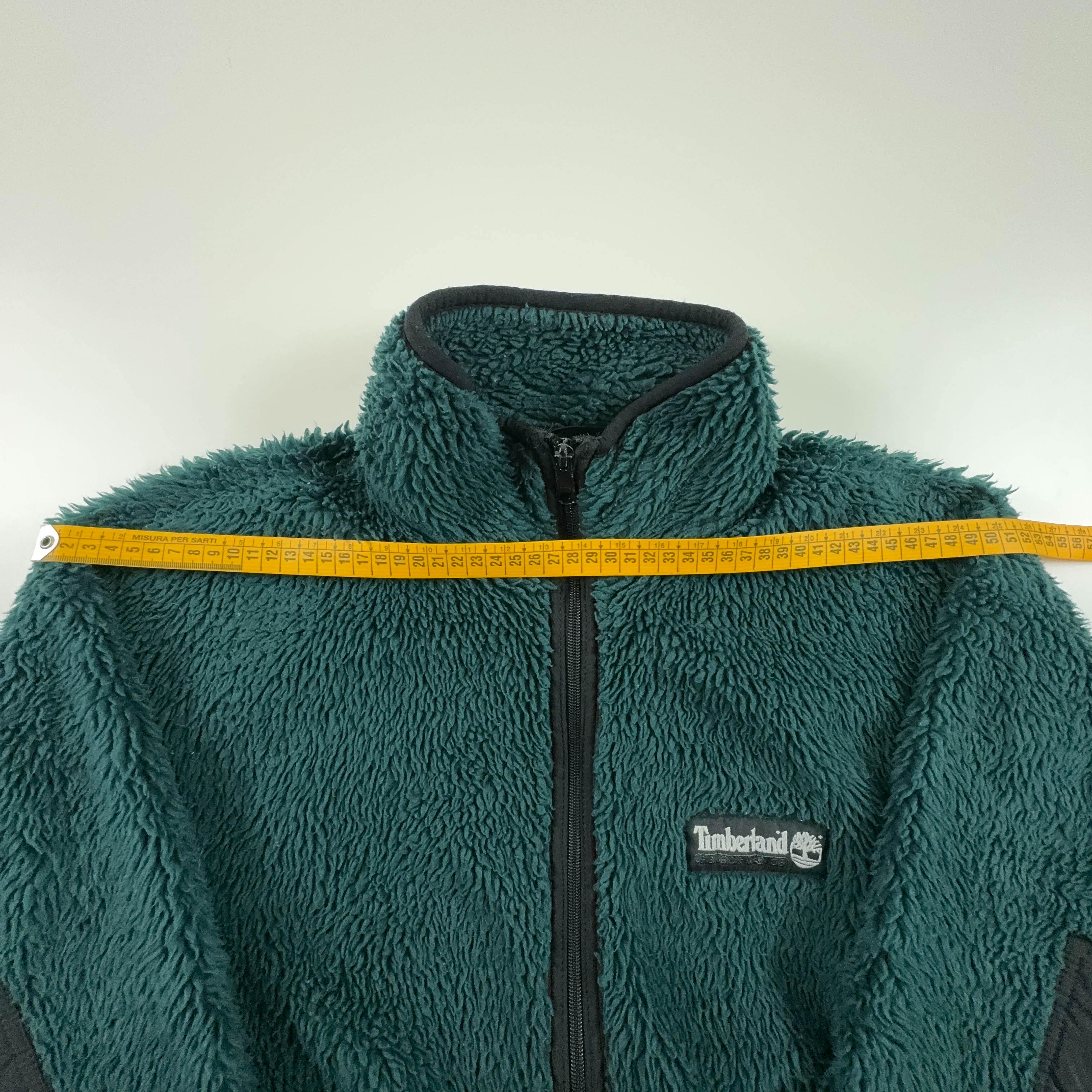 Pile Timberland Performance Vintage verde e nero double knee con zip intera - Taglia M/L uomo