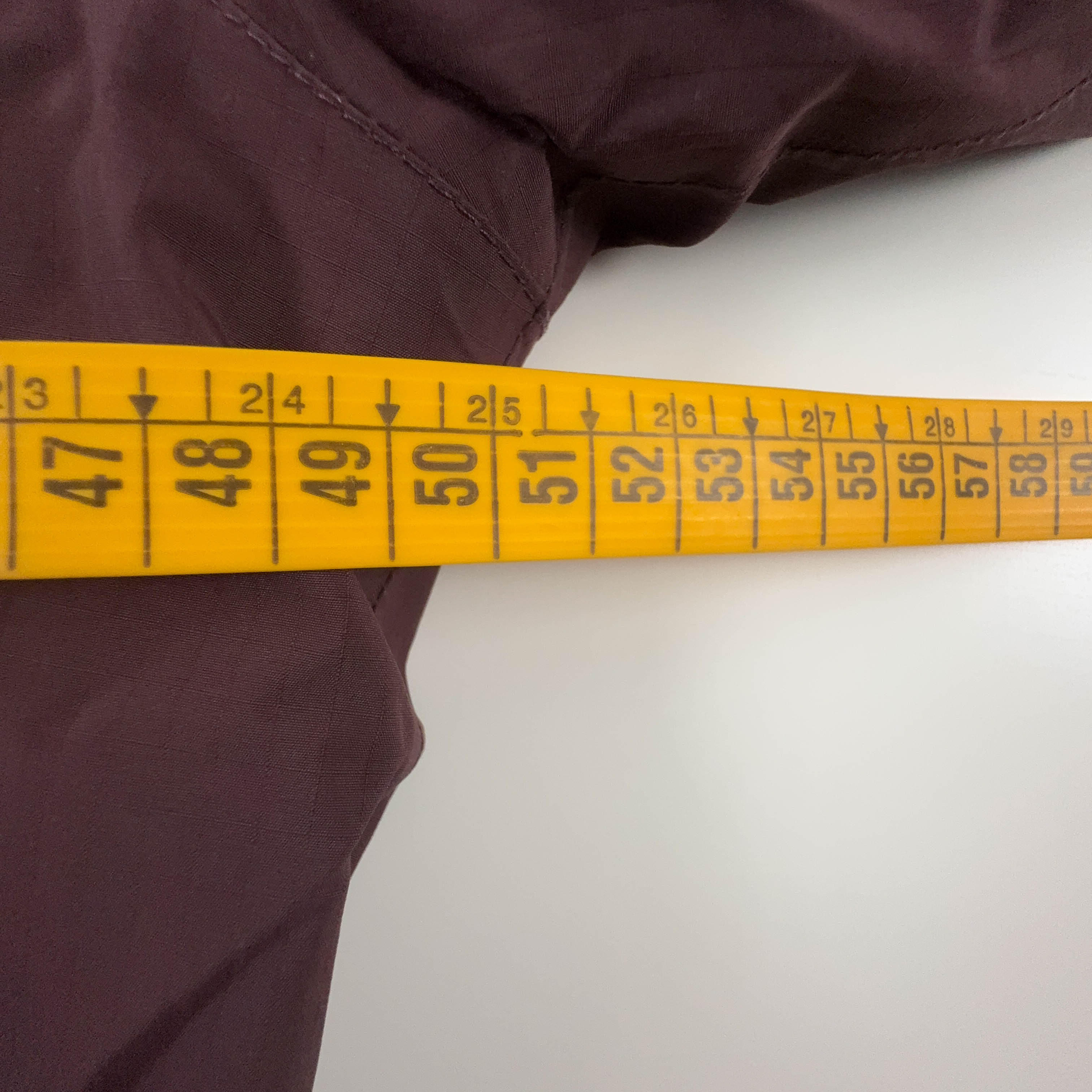 Giacca invernale K way bordeaux con zip e cappuccio - Taglia XXS/XS uomo