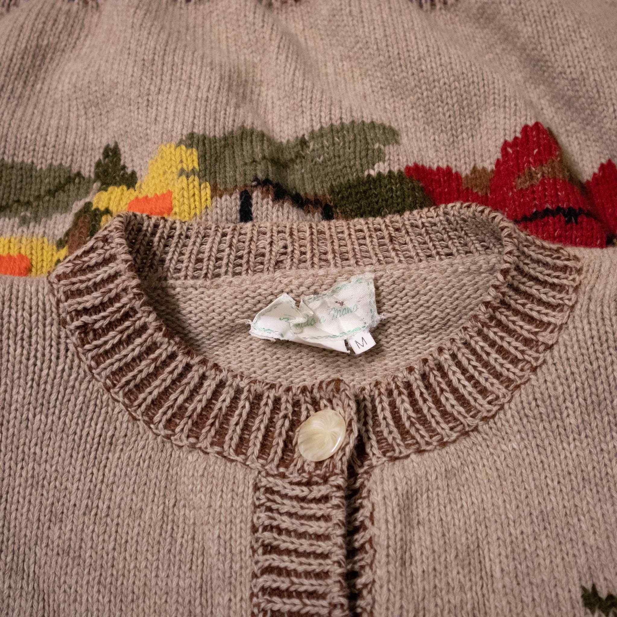 Vintage 100% wool cardigan - Size L